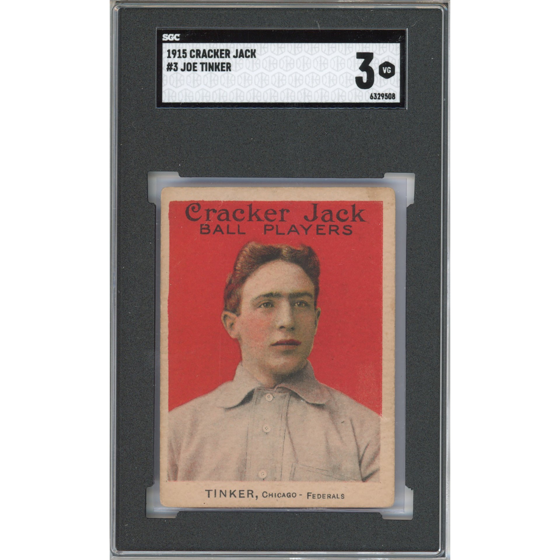 1915 Joe Tinker #3 Cracker Jack VG 3 (SGC)