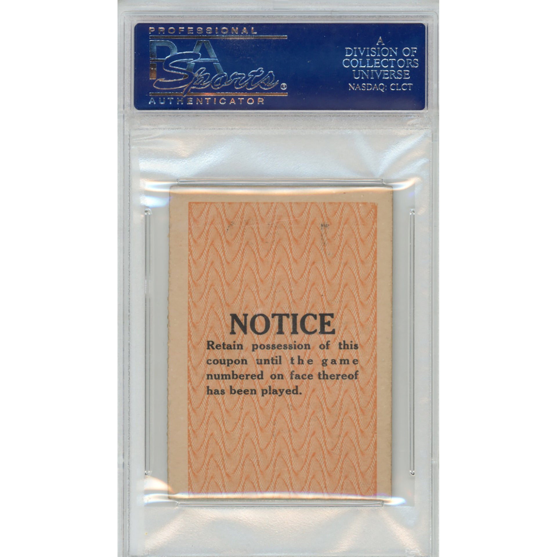 1917 World Series Game 6 Ticket Stub VG-EX 4 (PSA/DNA)