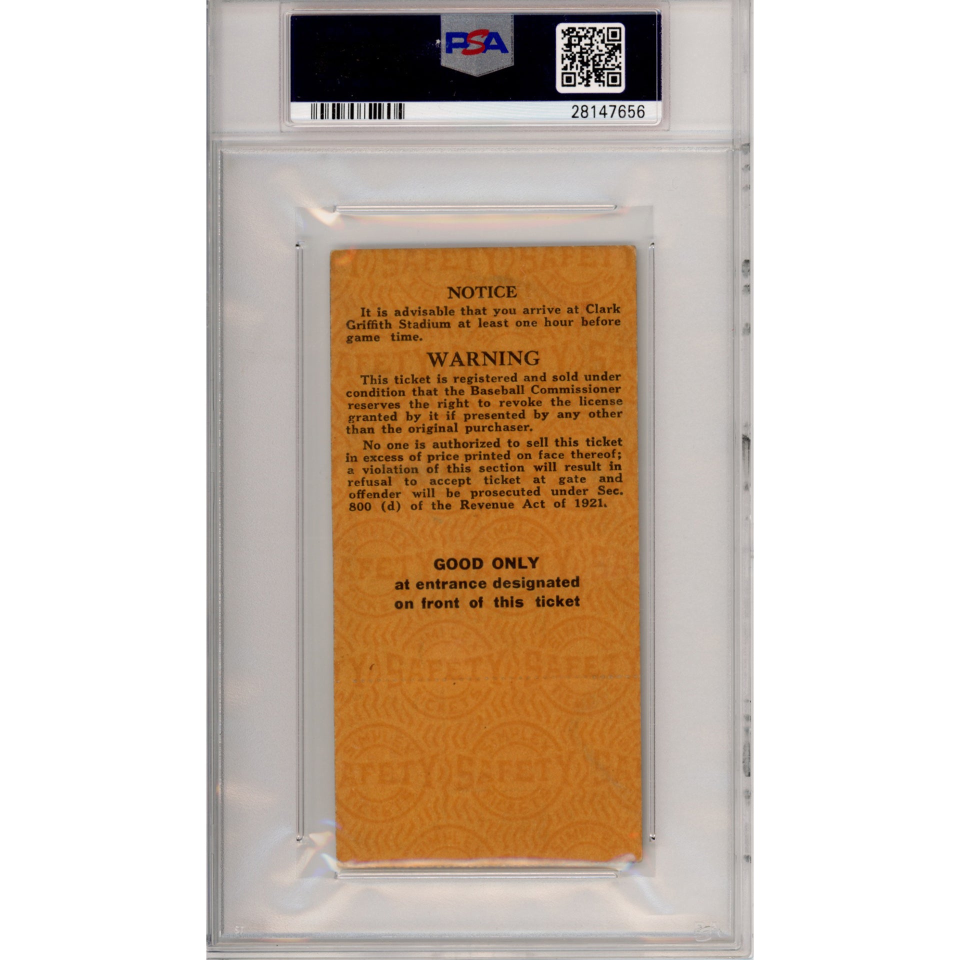 1924 World Series Game 7 Ticket Stub EX 5 (PSA/DNA)