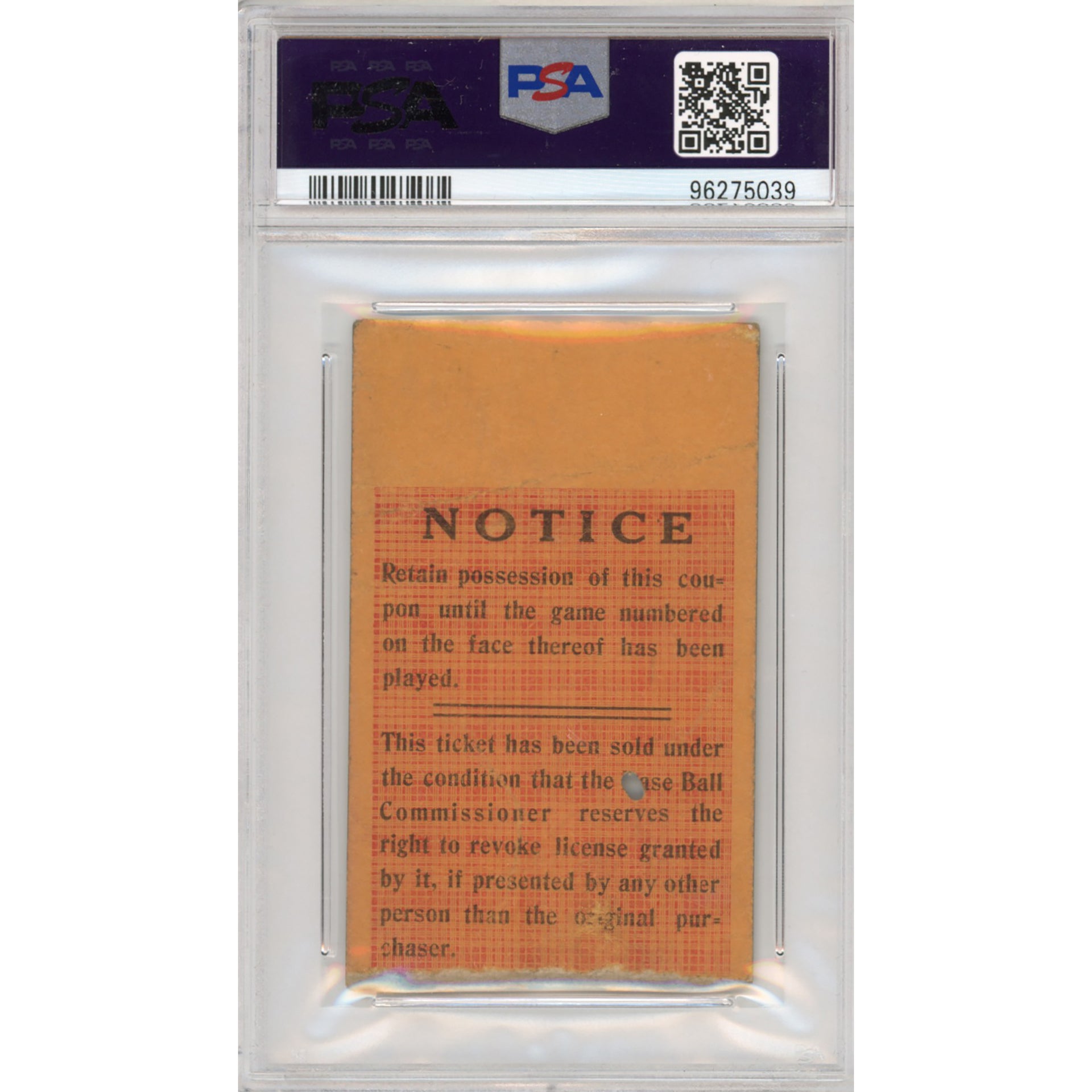 1925 World Series Game 7 Ticket Stub FR 1.5 (PSA/DNA)