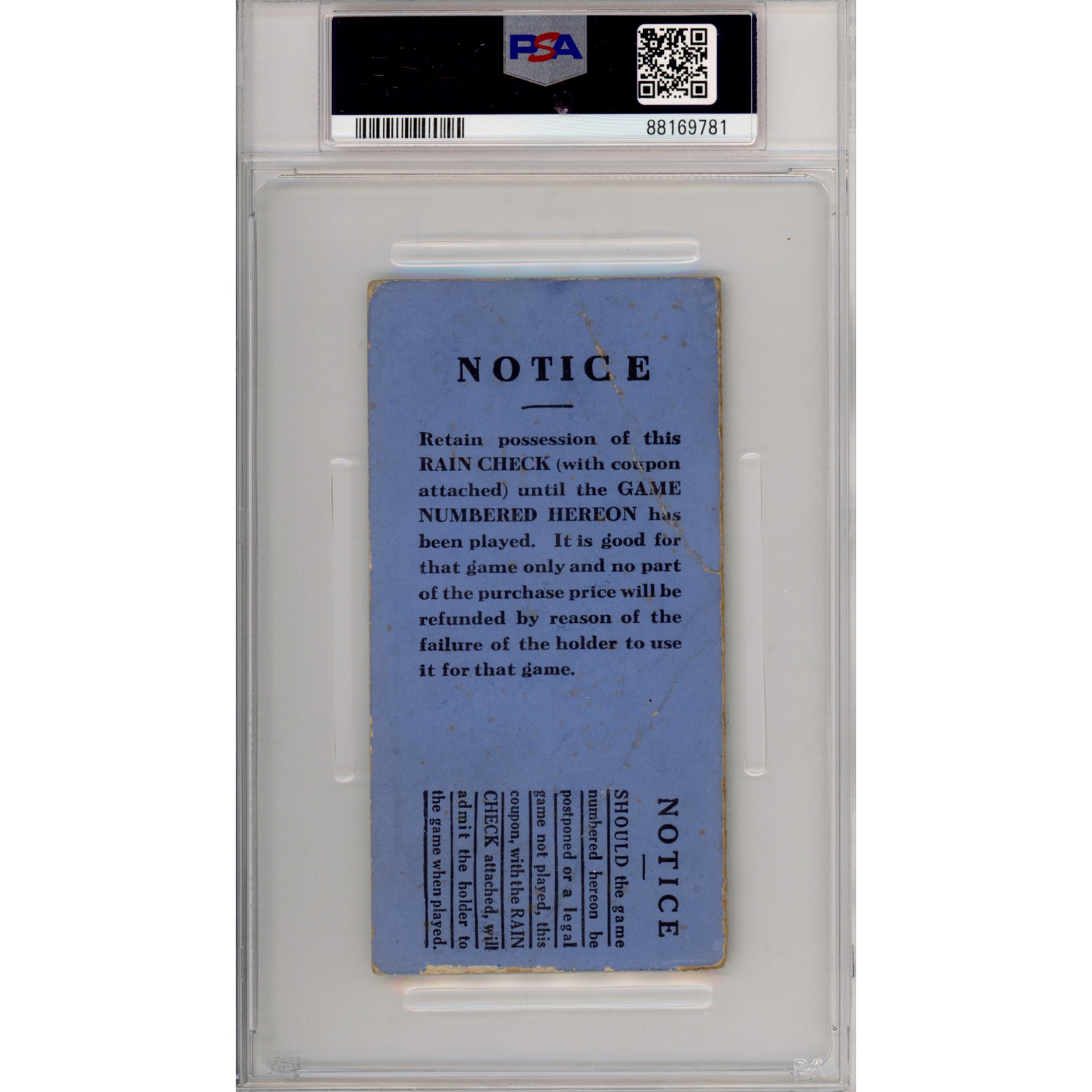 1927 World Series Game 3 Ticket Stub FR 1.5 (PSA/DNA - 88169781)