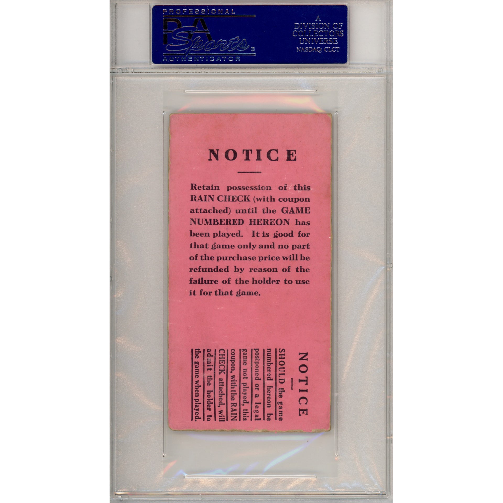 1927 World Series Game 4 Ticket Stub EX 5 (PSA/DNA - 04680305)