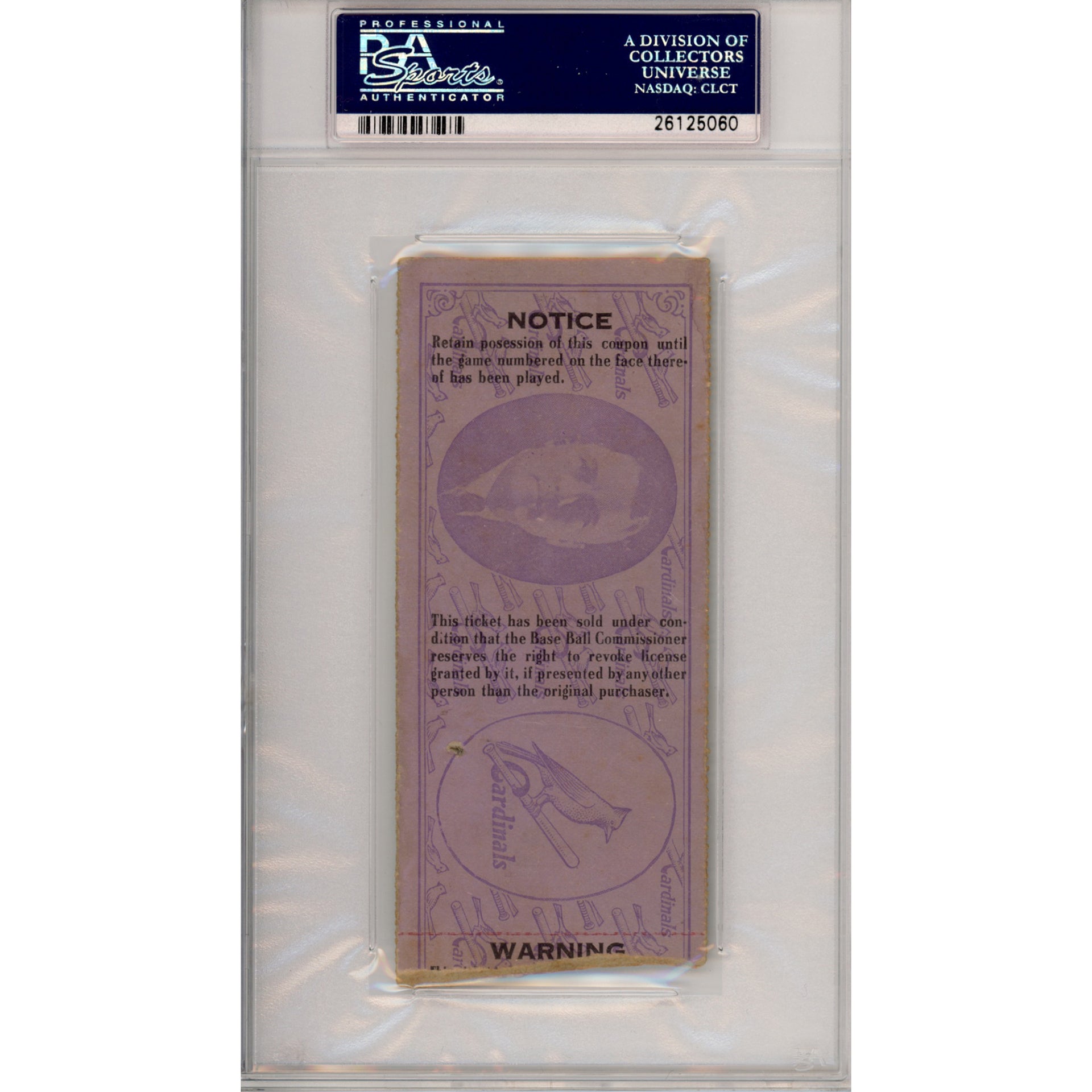 1928 World Series Game 4 Ticket Stub Authentic (PSA/DNA - 26125060)