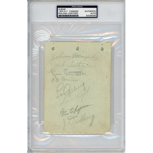 Lou Gehrig 1934 Yankees Album Page (PSA/DNA)