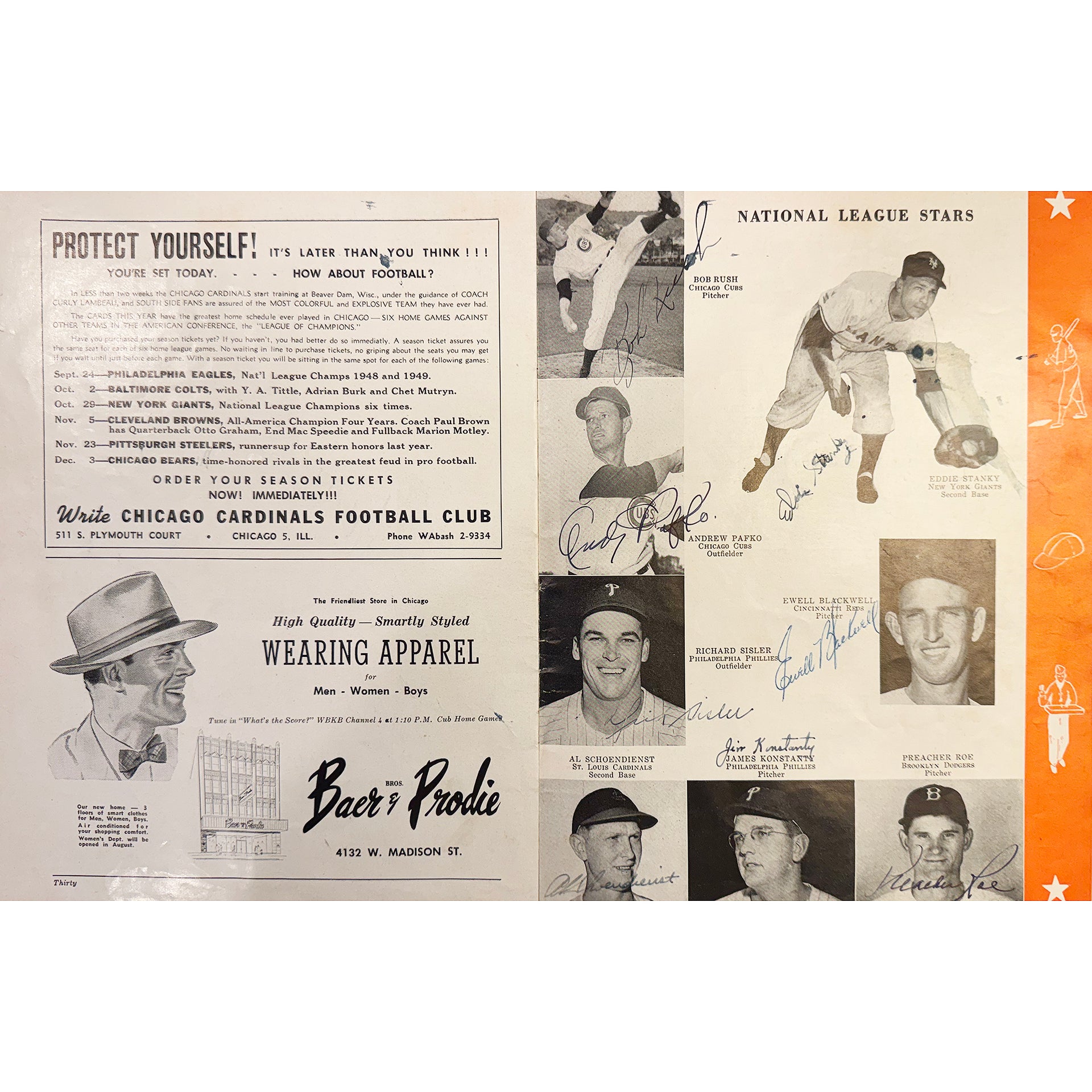 Jackie Robinson, Roy Campanella & More Signed 1950 National League All Star Program (PSA/DNA)