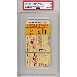 1955 World Series Game 7 Ticket Stub FR 1.5 (PSA/DNA)
