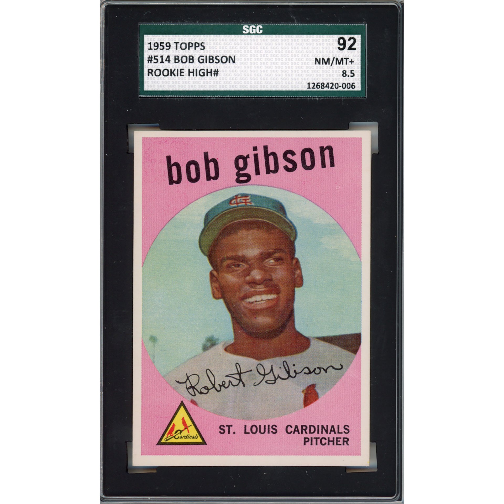 1959 Topps Bob Gibson #514 NM/MT+8.5 (92) (SGC)