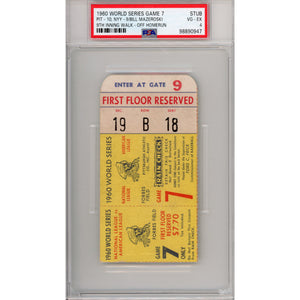 1960 World Series Game 7 Ticket Stub VG-EX 4 (PSA/DNA)