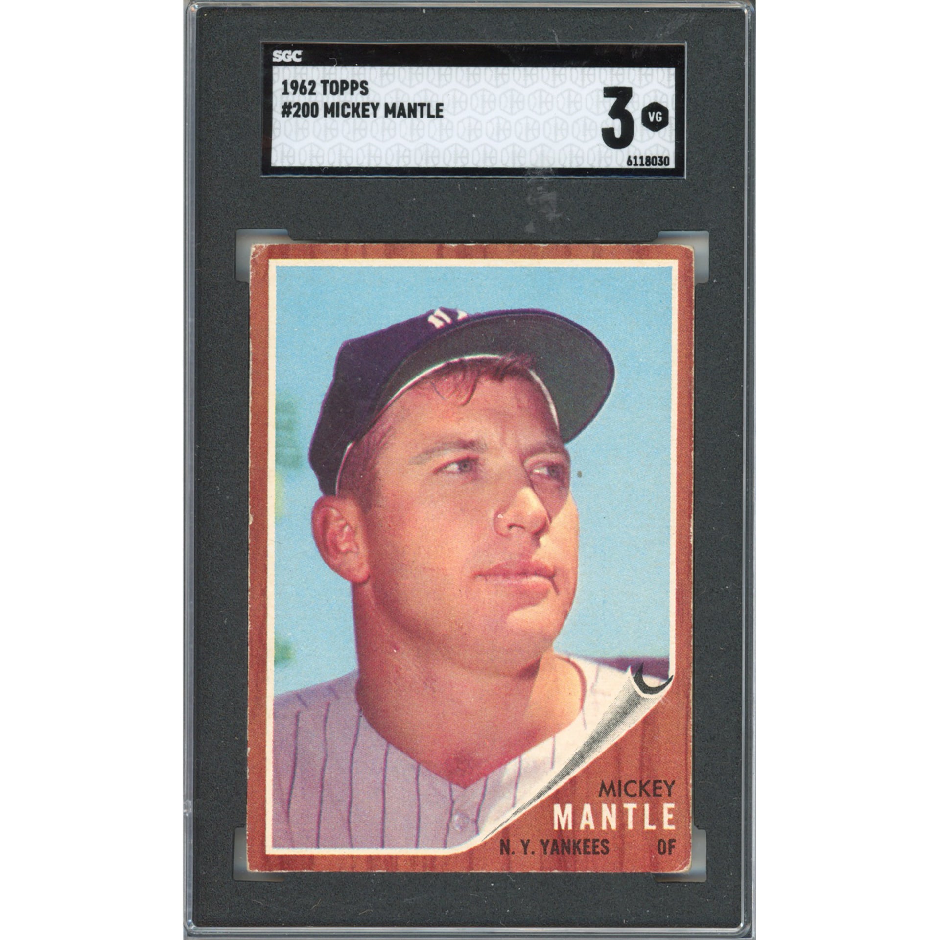 1962 Topps Mickey Mantle #200 VG 3 (SGC)