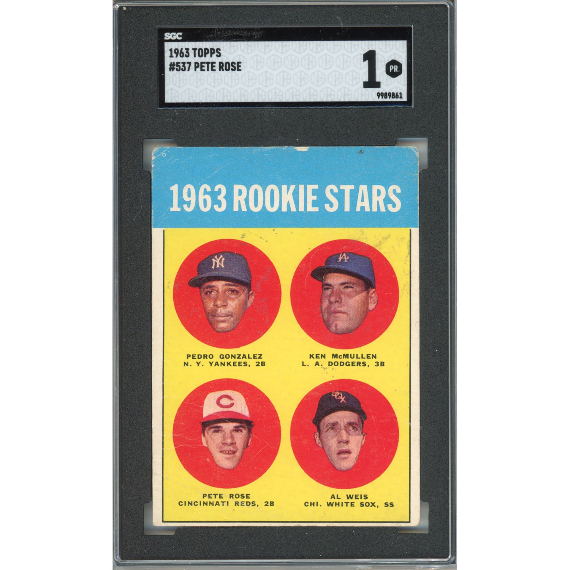 1963 Topps Pete Rose #537 PR 1 (SGC)