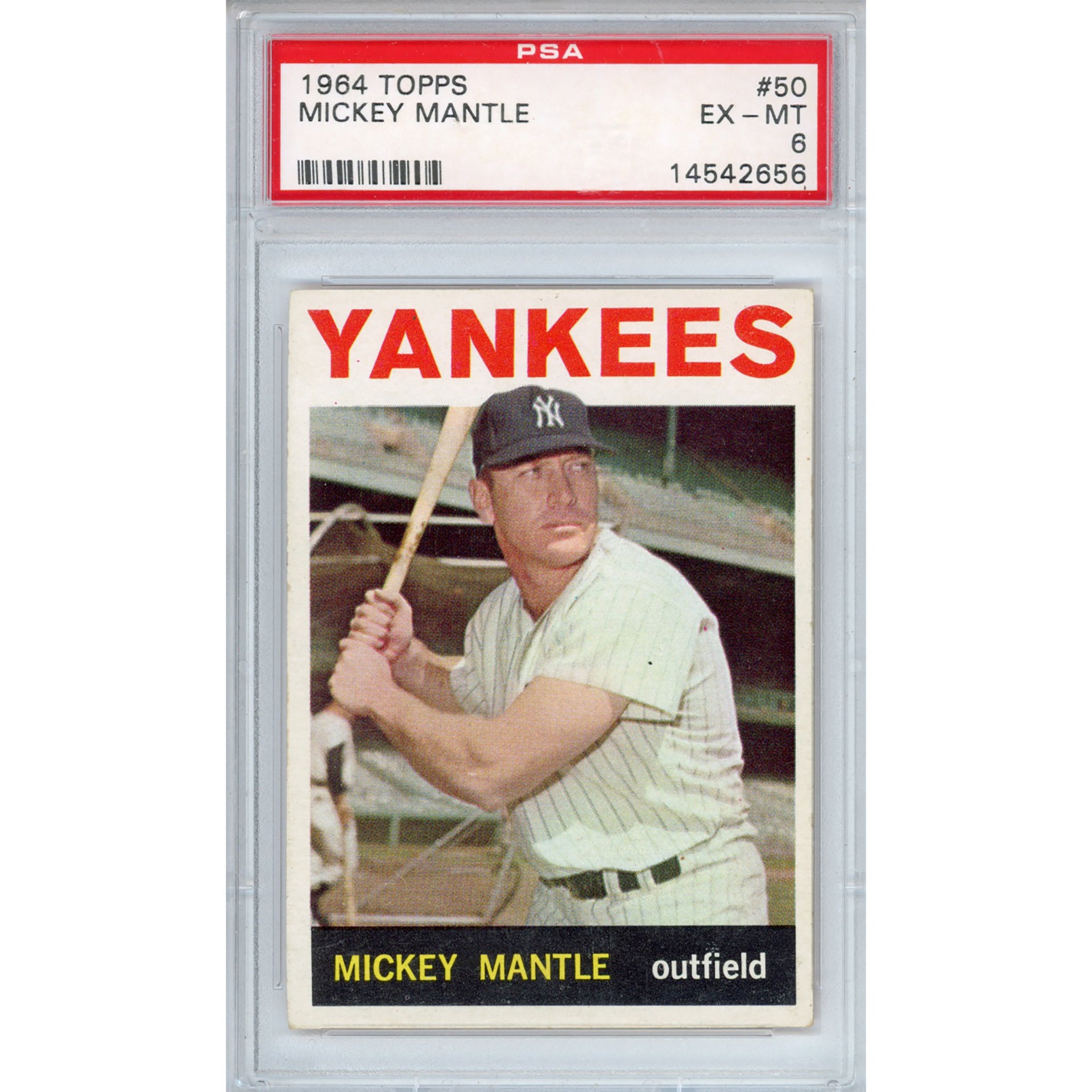 1964 Topps Mickey Mantle #50 EX-MT 6 (PSA/DNA)