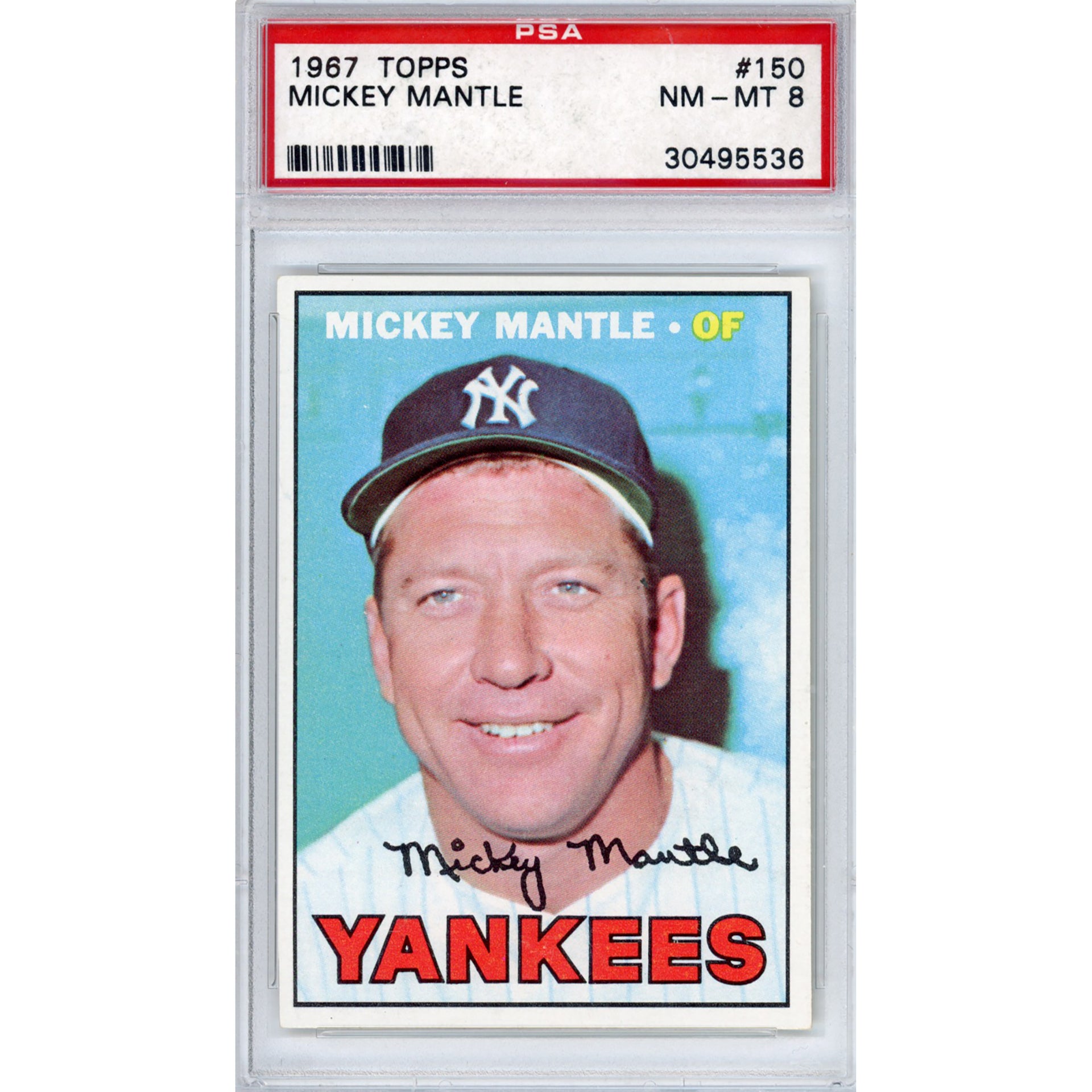 1967 Topps Mickey Mantle #150 NM-MT 8 (PSA/DNA)
