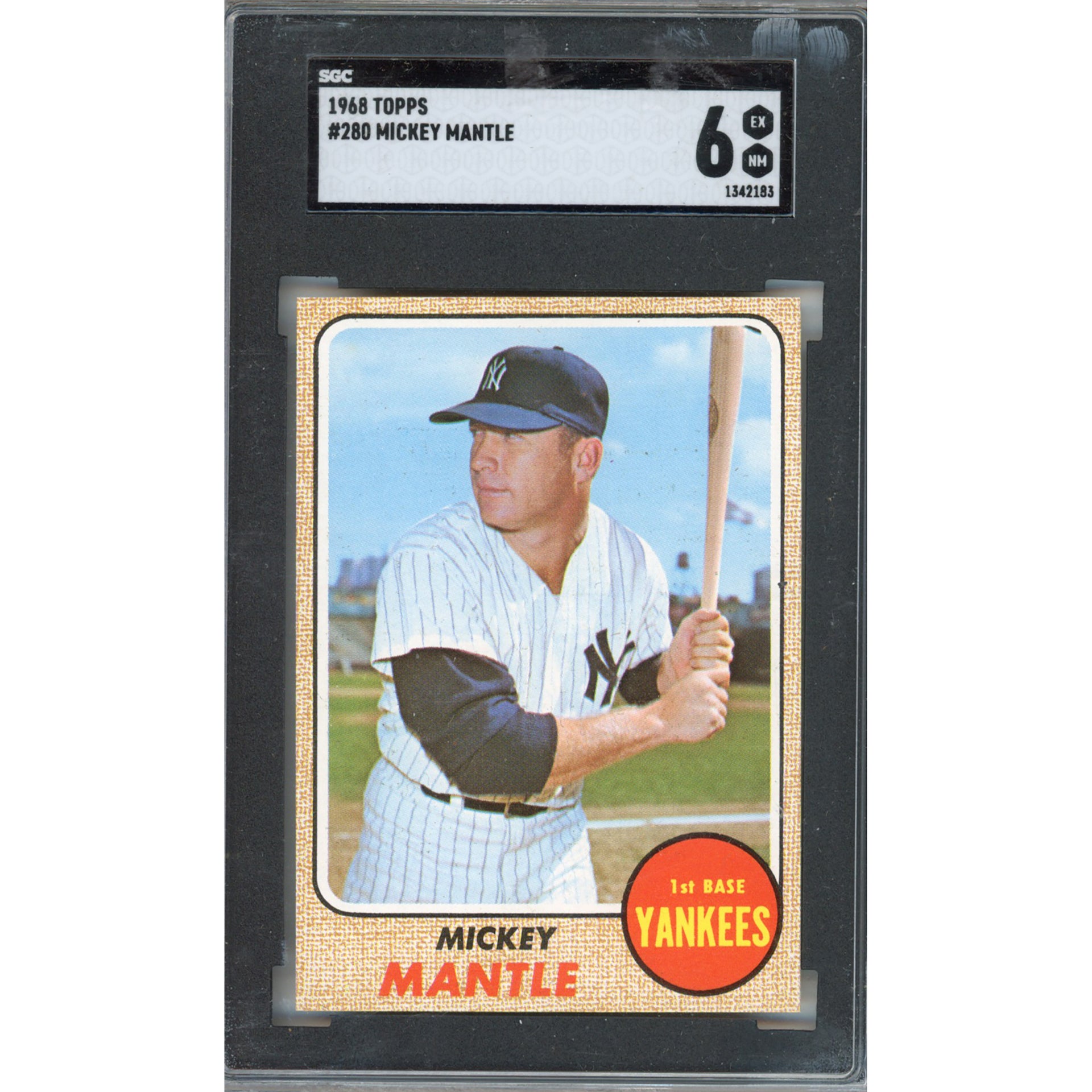 1968 Topps Mickey Mantle #280 EX-NM 6 (SGC)