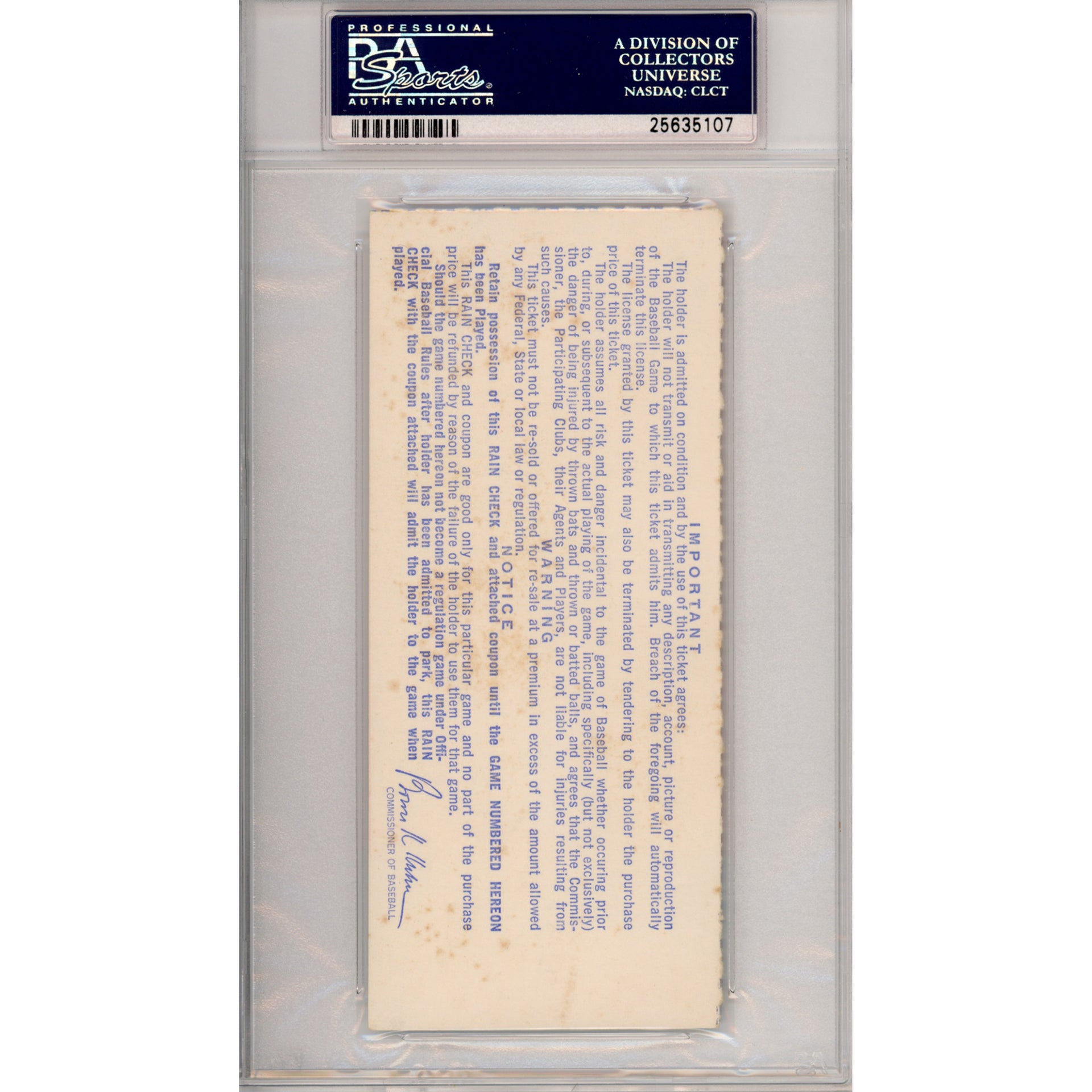 1969 World Series Game 5 Ticket Stub EX-MT 6 (PSA/DNA)