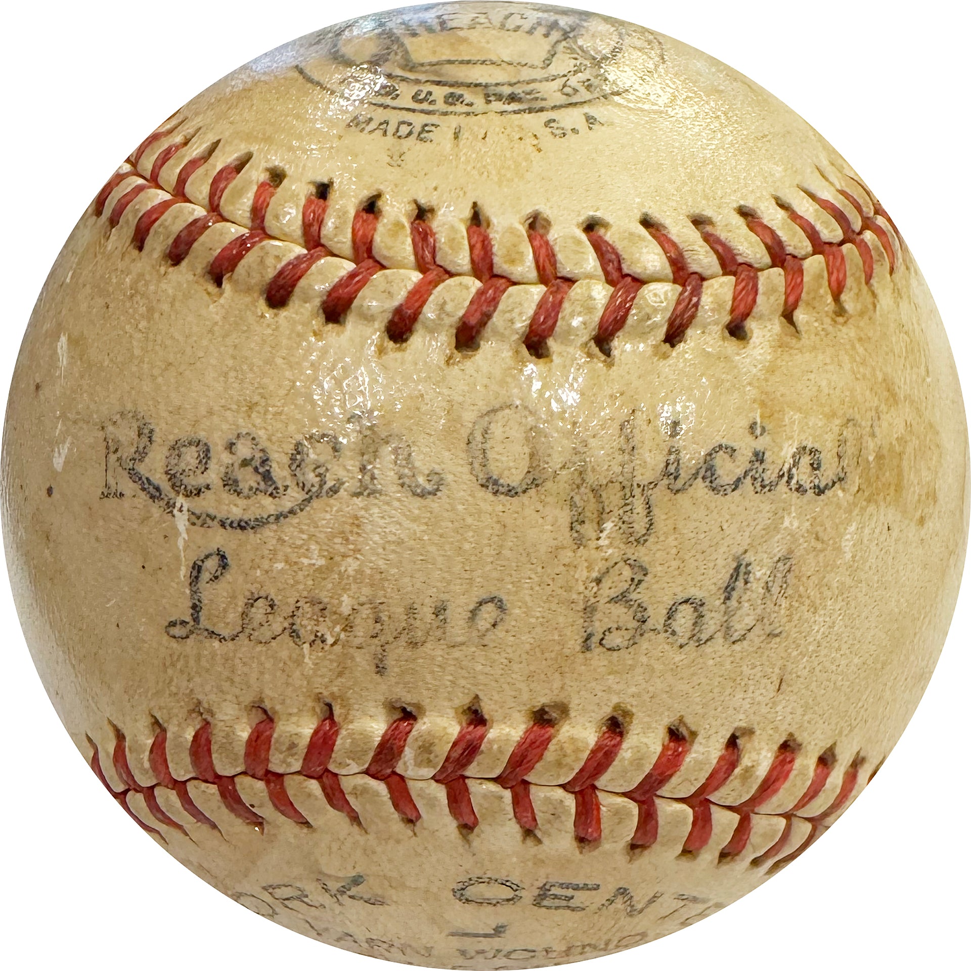 Babe Ruth Signed Reach Official Baseball (JSA) - Auto Grade 8