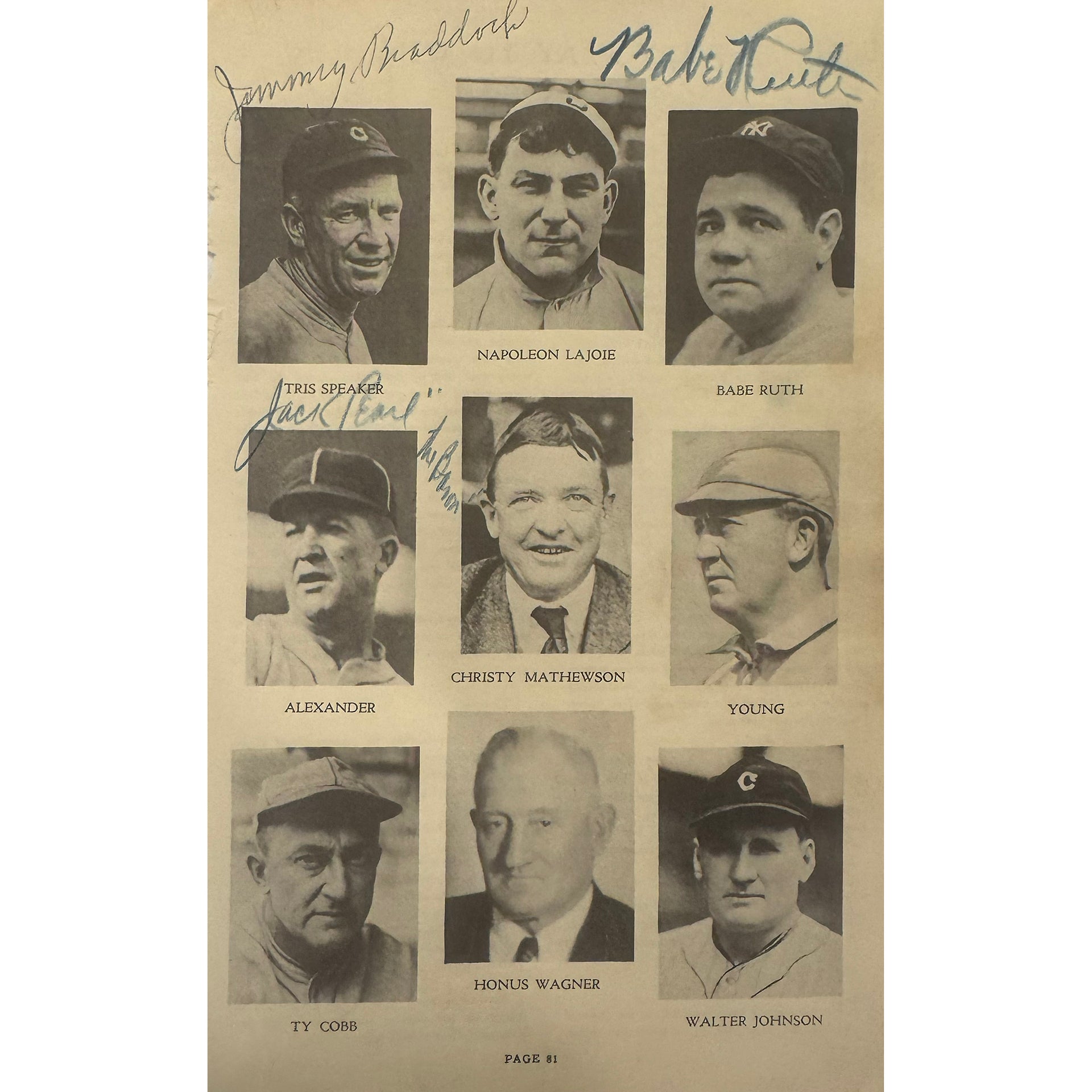 Babe Ruth Signed 1938 Baseball Magazine Page (PSA/DNA)