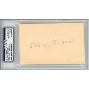 Clarke Griffith Signed Government Postcard (GPC) (PSA/DNA)