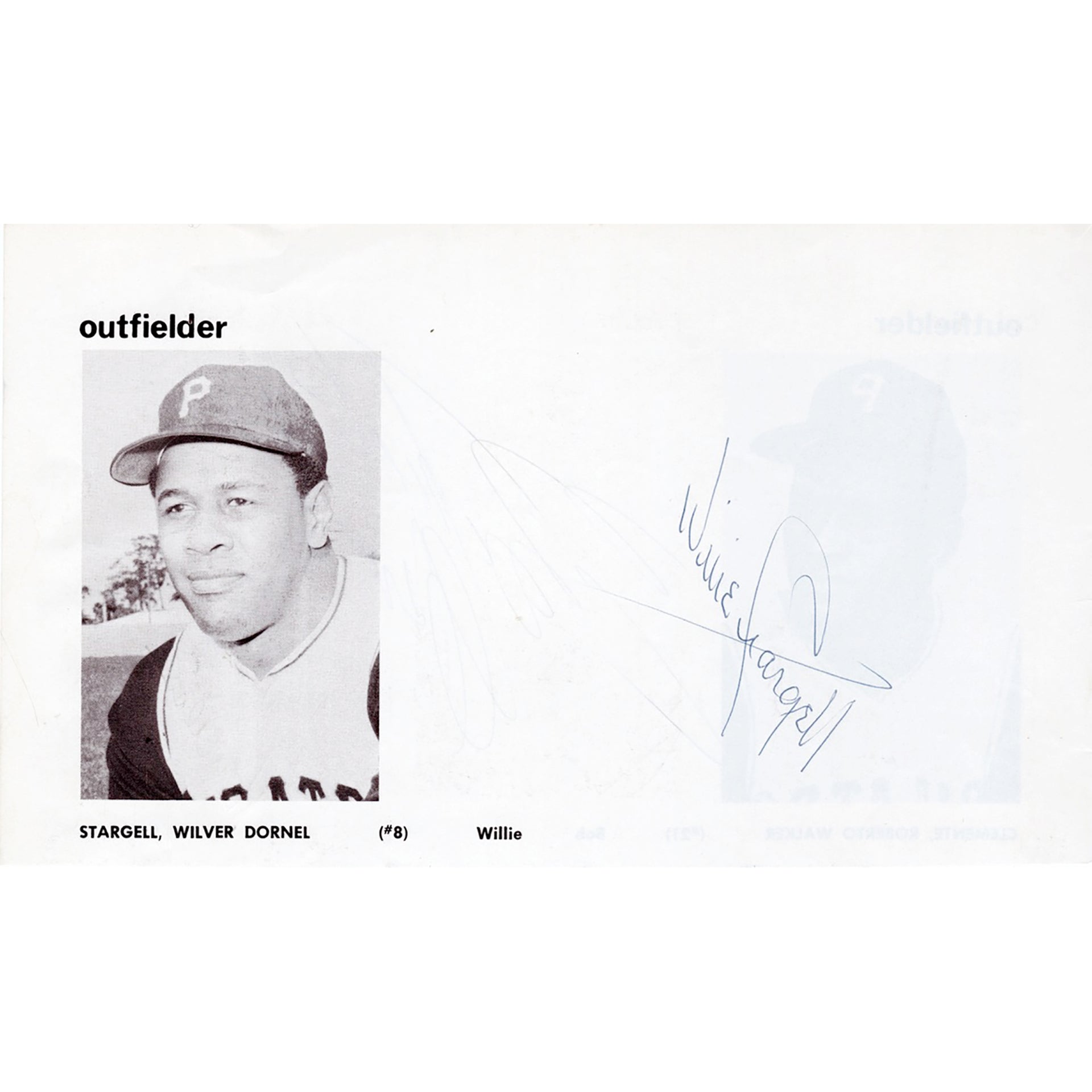 Roberto Clemente/Willie Stargell Large Photo Page (JSA)
