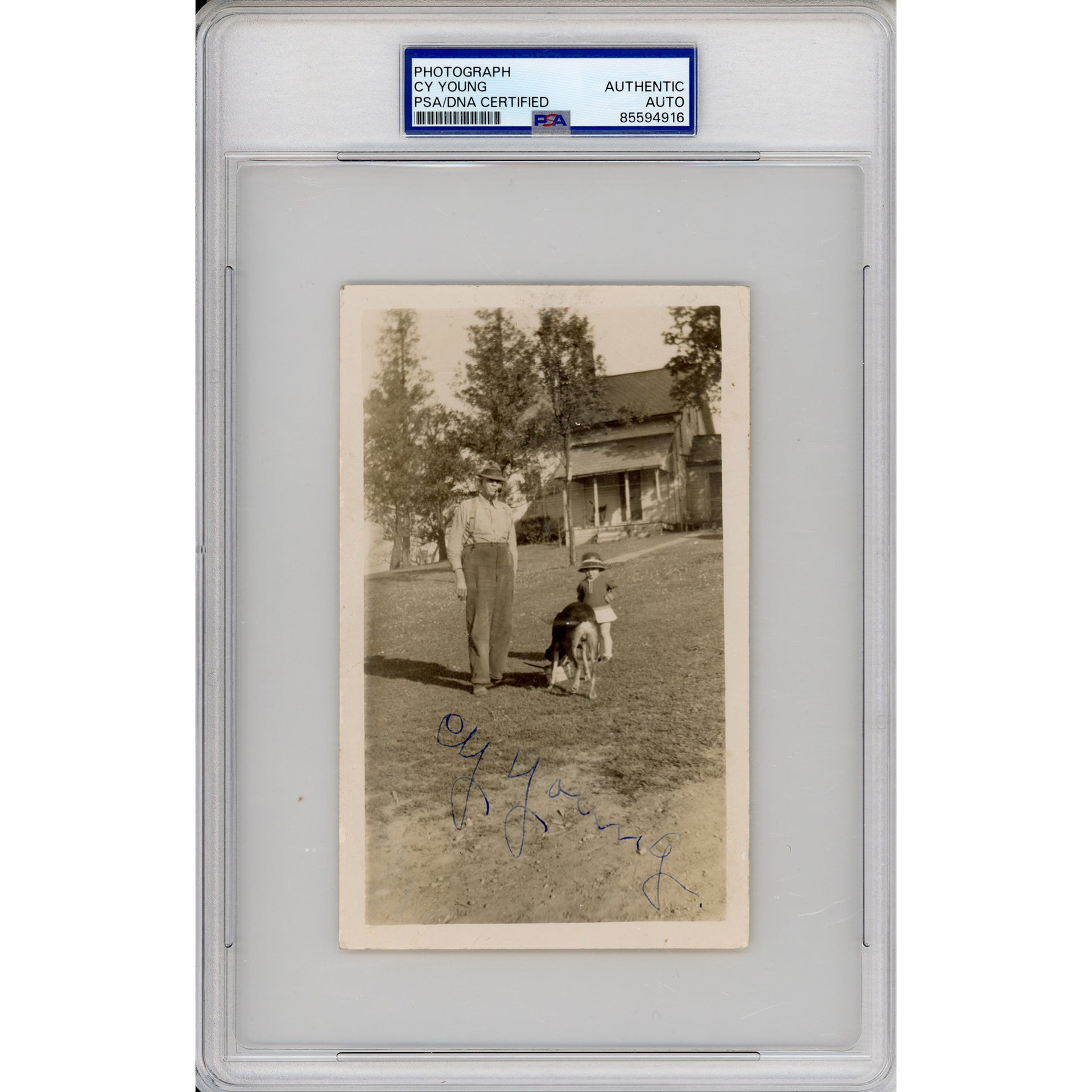 Cy Young Signed 4"6" Photo (PSA/DNA)