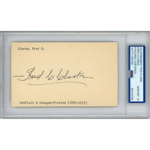 Fred Clarke Signed Government Postcard (GPC) (PSA/DNA) - Auto Grade Gem Mint 10