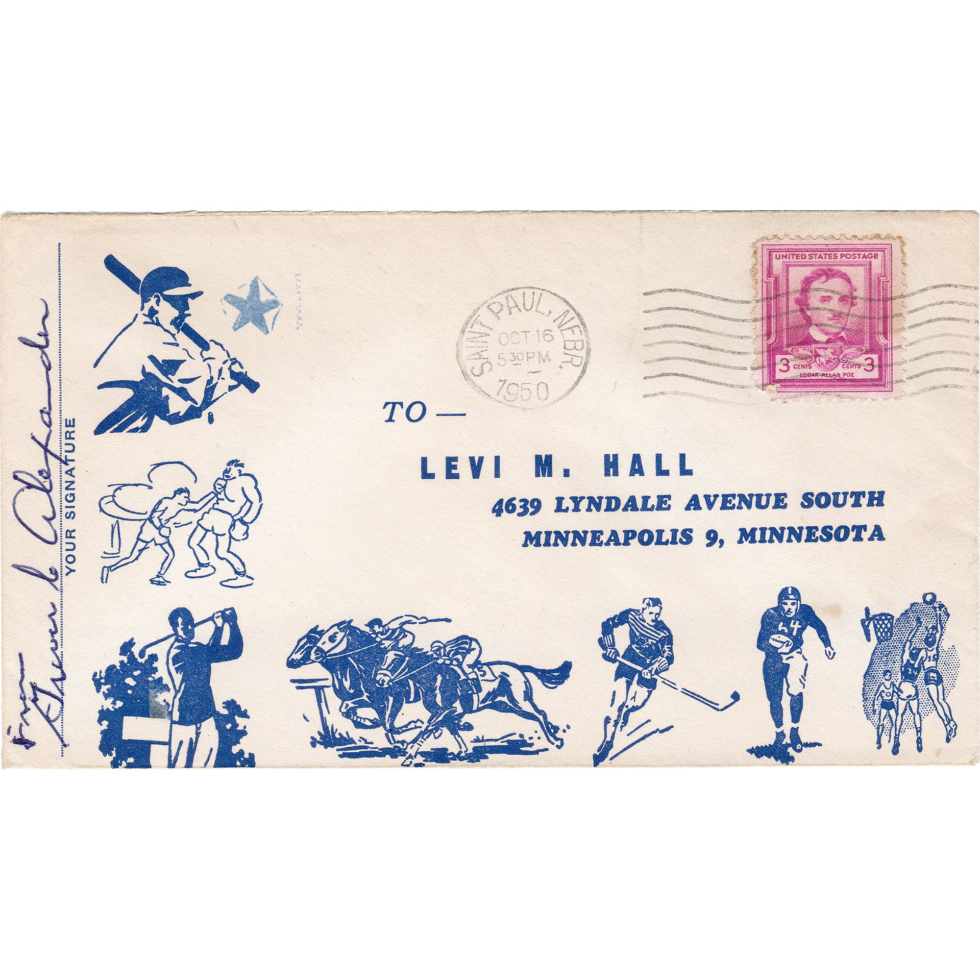 Grover Cleveland Alexander Signed Cachet (JSA)