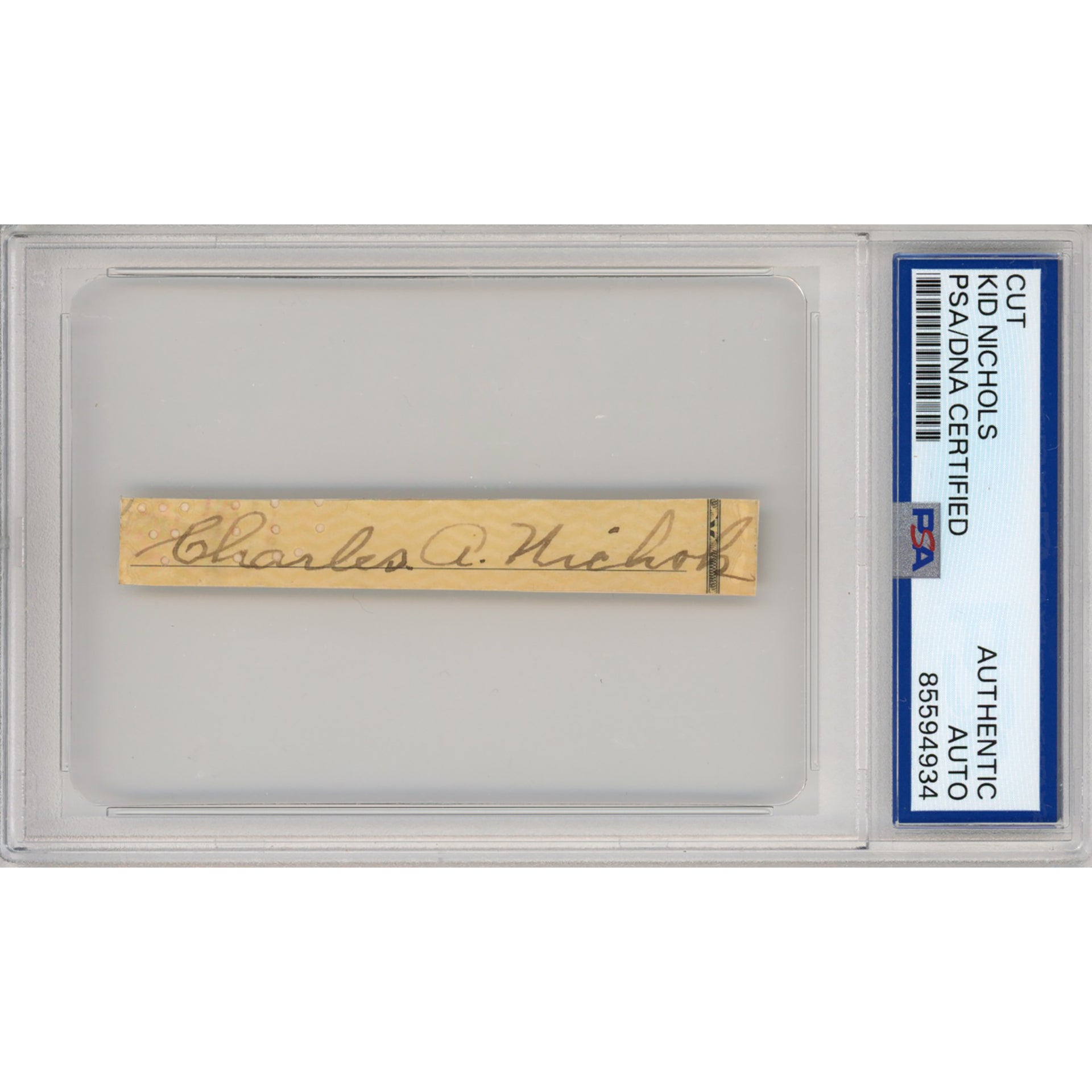 Charles Kid Nichols Signed Cut (PSA/DNA)