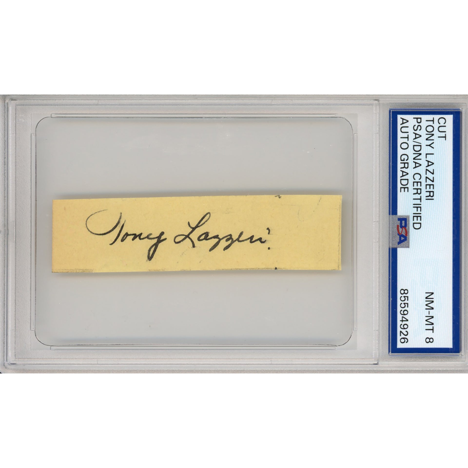 Tony Lazzeri Signed Cut (PSA/DNA) - Auto Grade 8