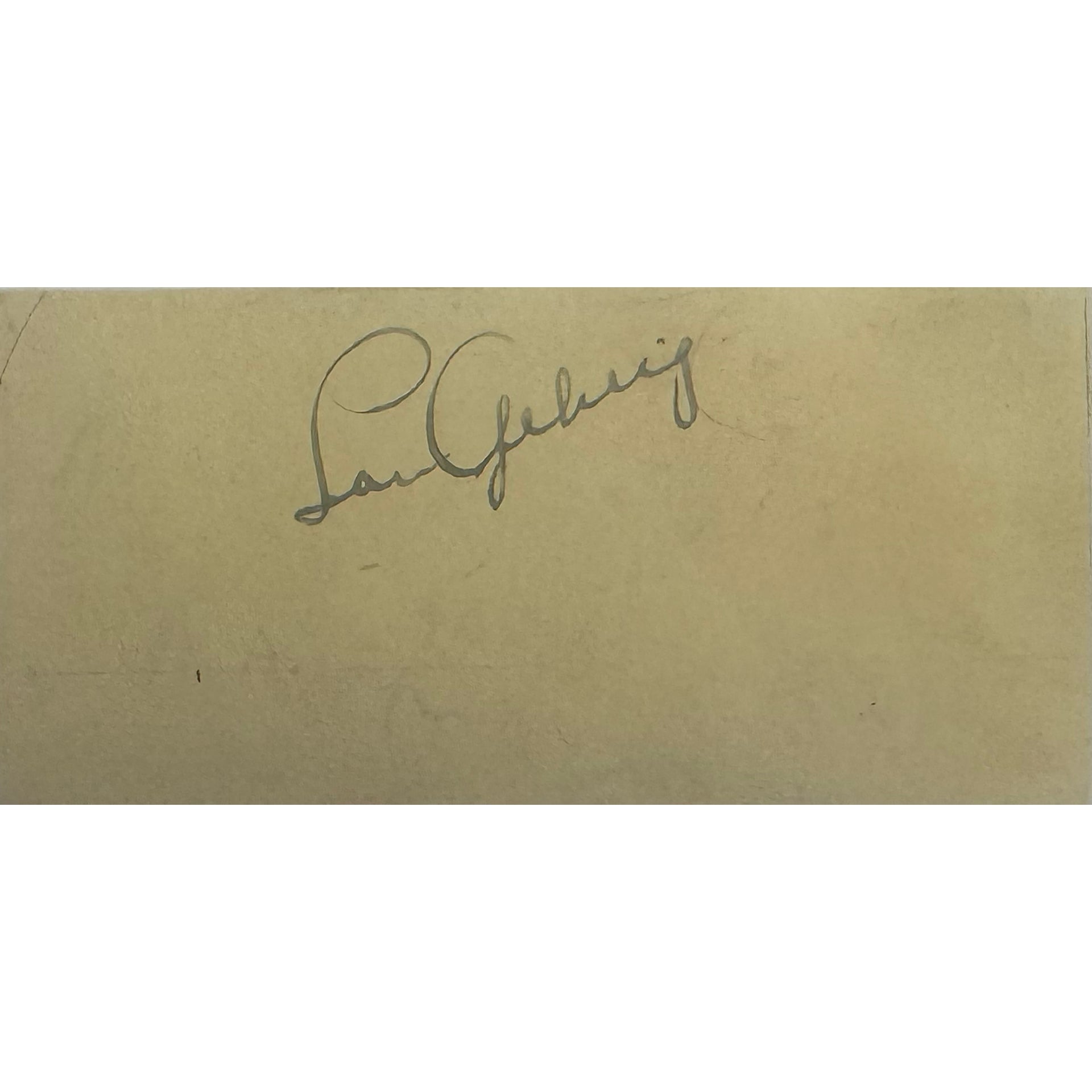 Lou Gehrg Signed Cut (JSA)