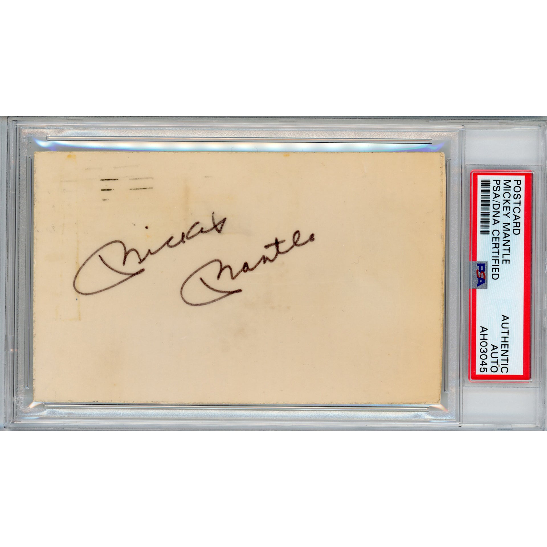 Mickey Mantle Signed Government Postcard (GPC) (PSA/DNA)