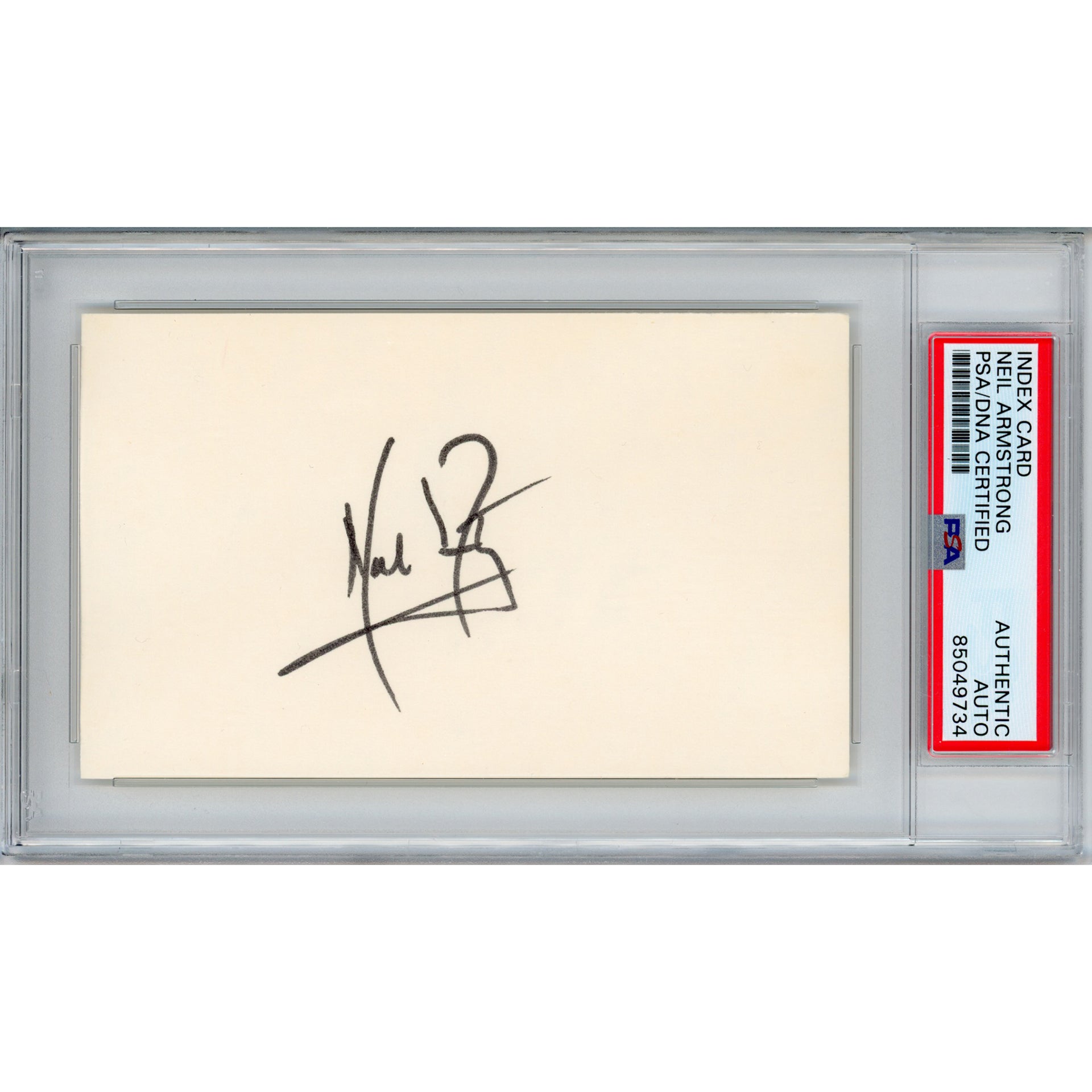 Neil Armstrong Signed Index Card (PSA)