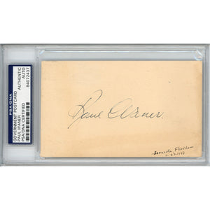 Paul Waner Signed Government Postcard (GPC) (PSA/DNA)