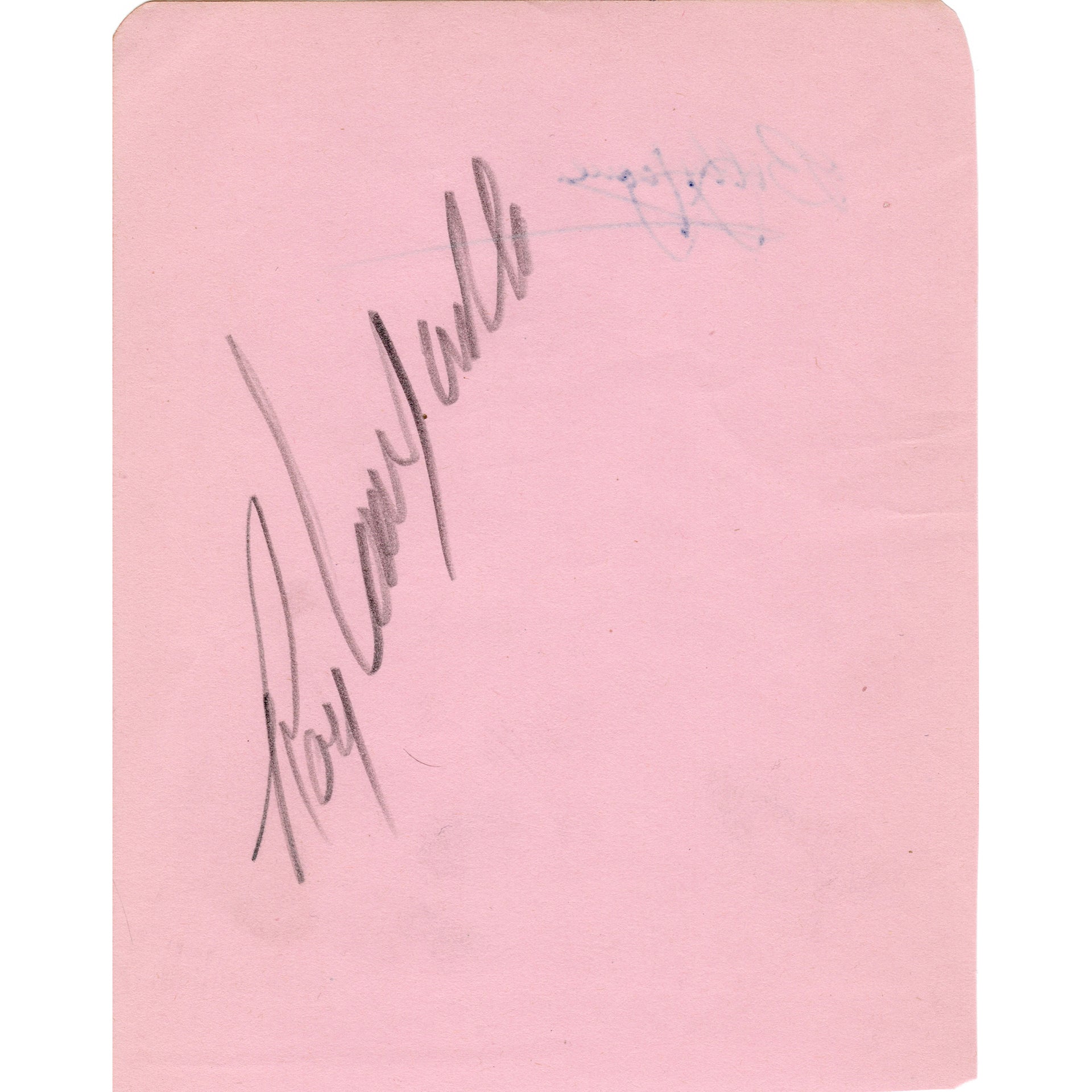 Roy Campanella Signed Pink Album Page (JSA)