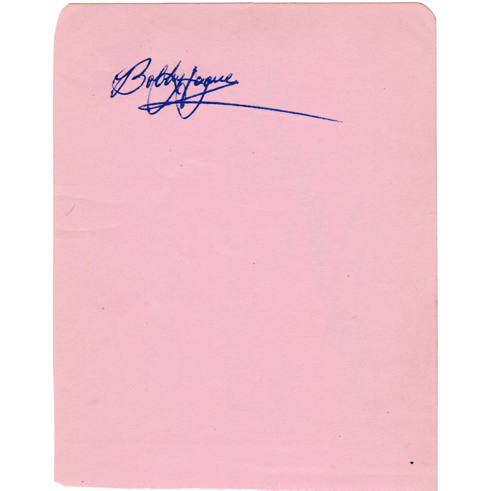 Roy Campanella Signed Pink Album Page (JSA)