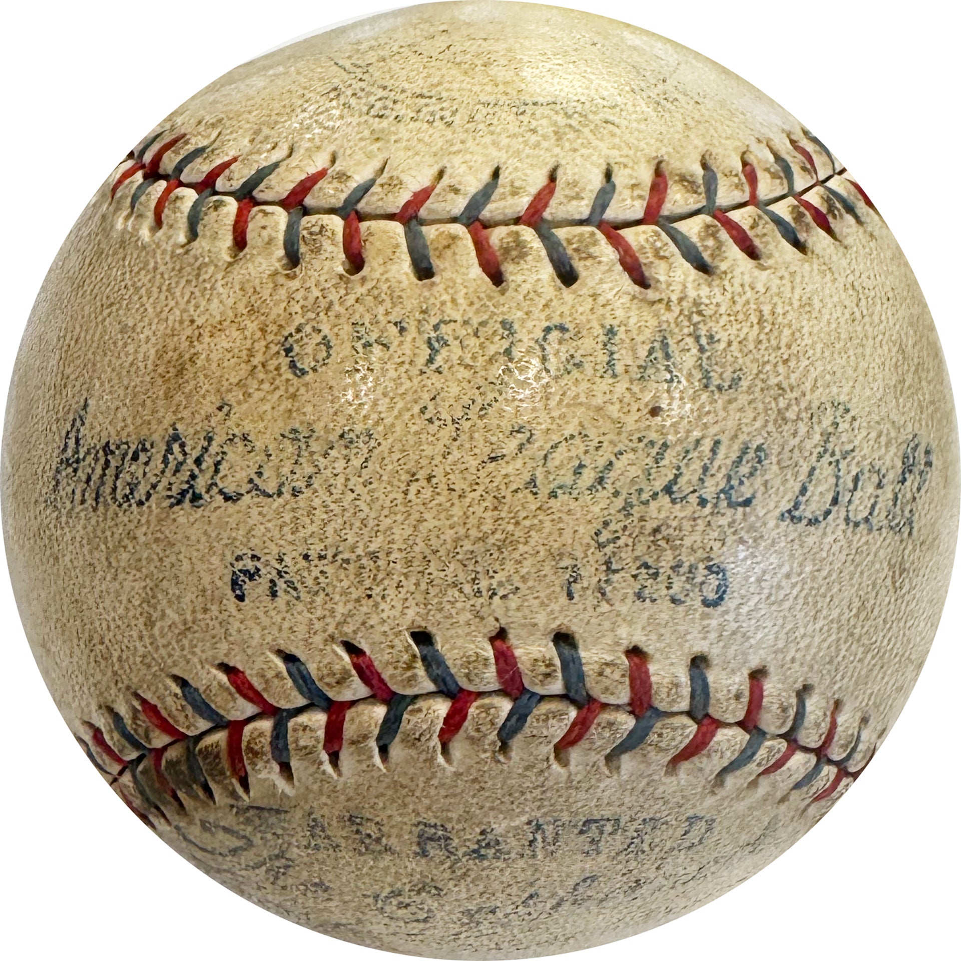Babe Ruth Single Signed 1920s Reach Ernest Barnard AL Baseball (JSA)