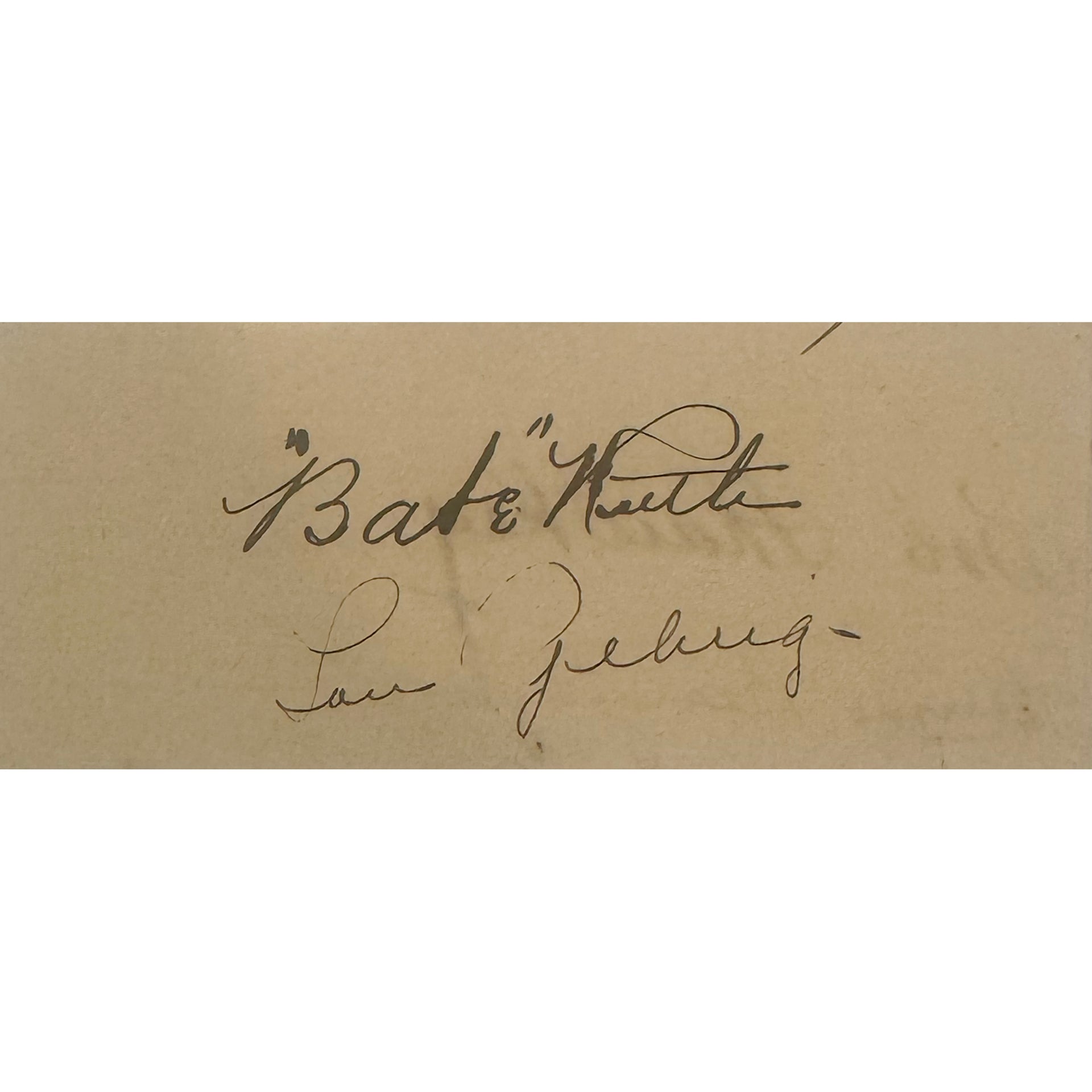 Babe Ruth & Lou Gehrig Dual Signed Album Cut Autograph (PSA/DNA)