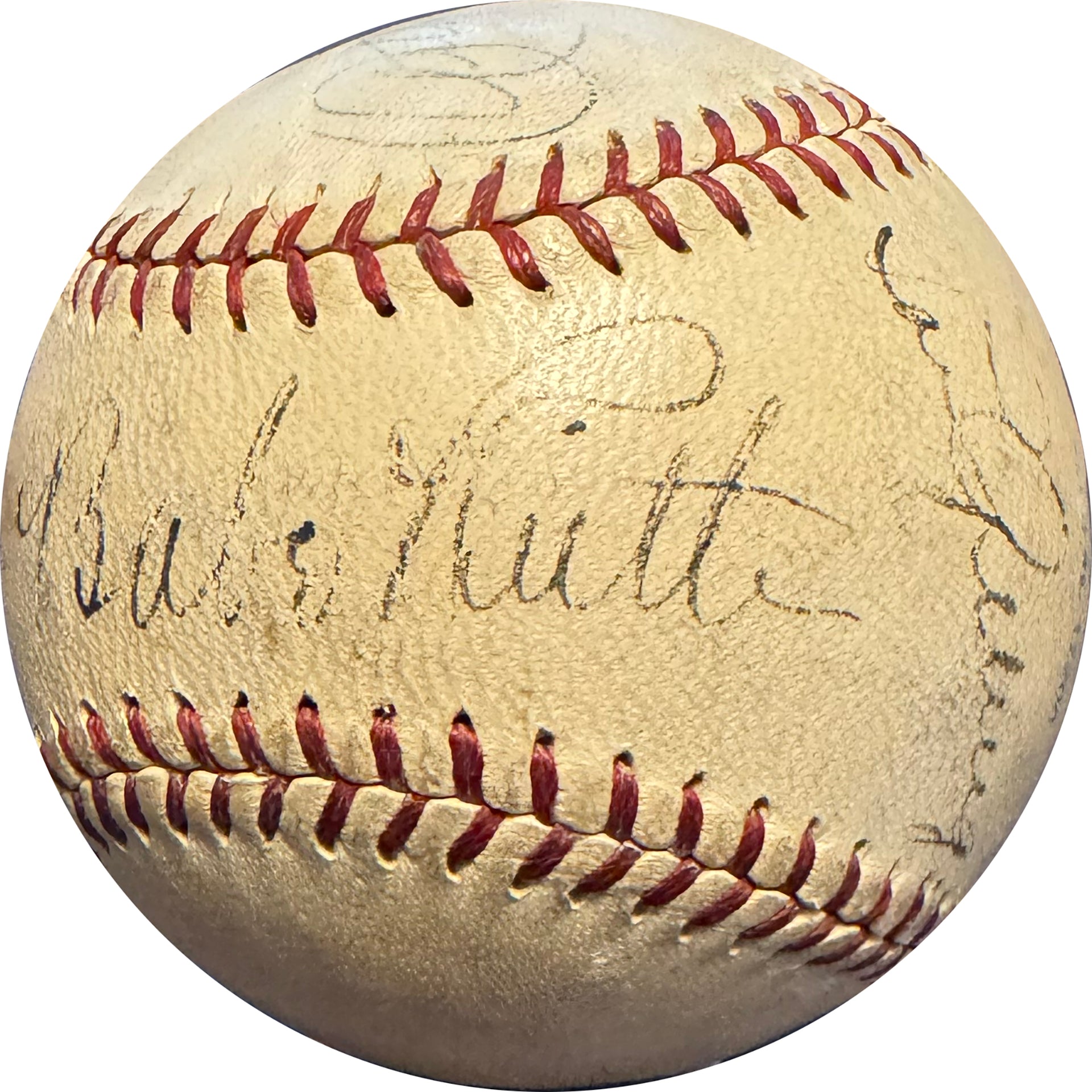 Babe Ruth, Lou Gehrig  & Arthur Fletcher Triple Spalding Baseball (JSA)