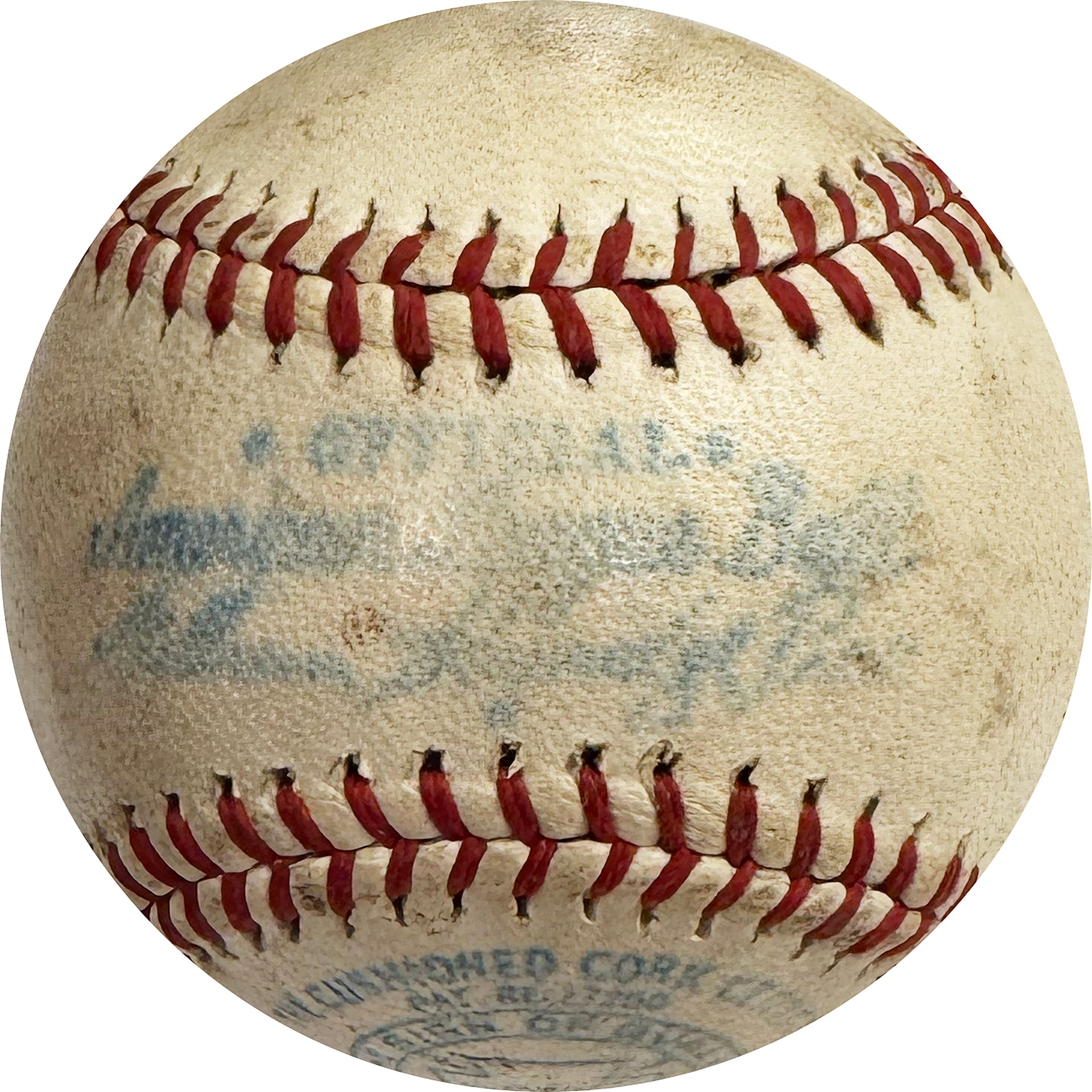 Babe Ruth Single Signed AL Wiilliam Harridge Baseball (PSA/DNA) - Auto Grade 8