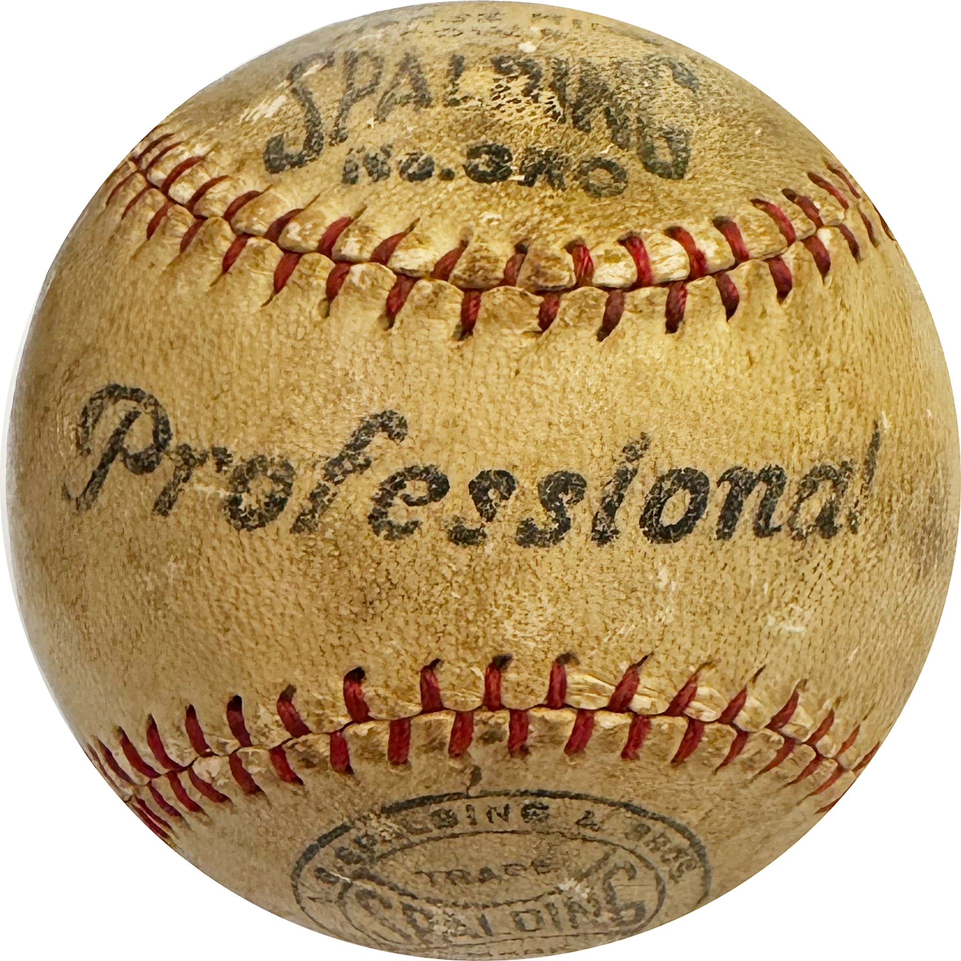 Babe Ruth Single Signed "Spalding Professional" Baseball (PSA/SGC)