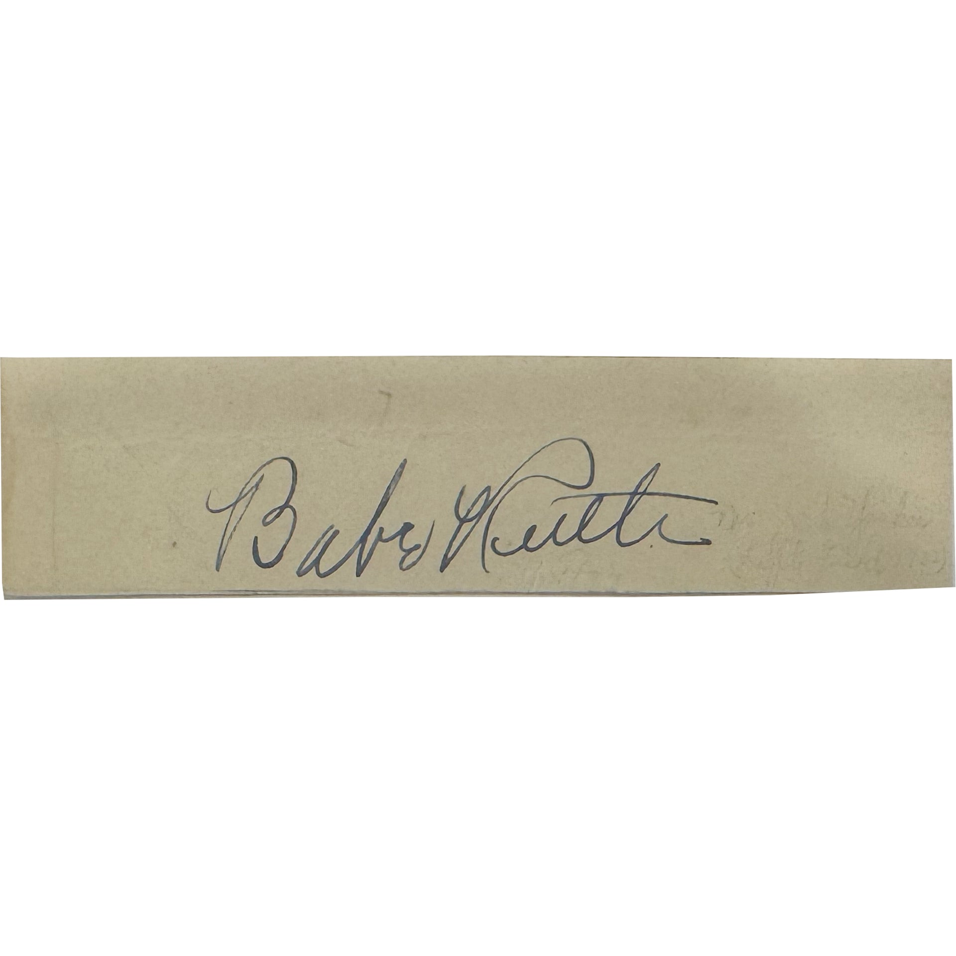 Babe Ruth Signed Album Page Thin Cut (JSA)