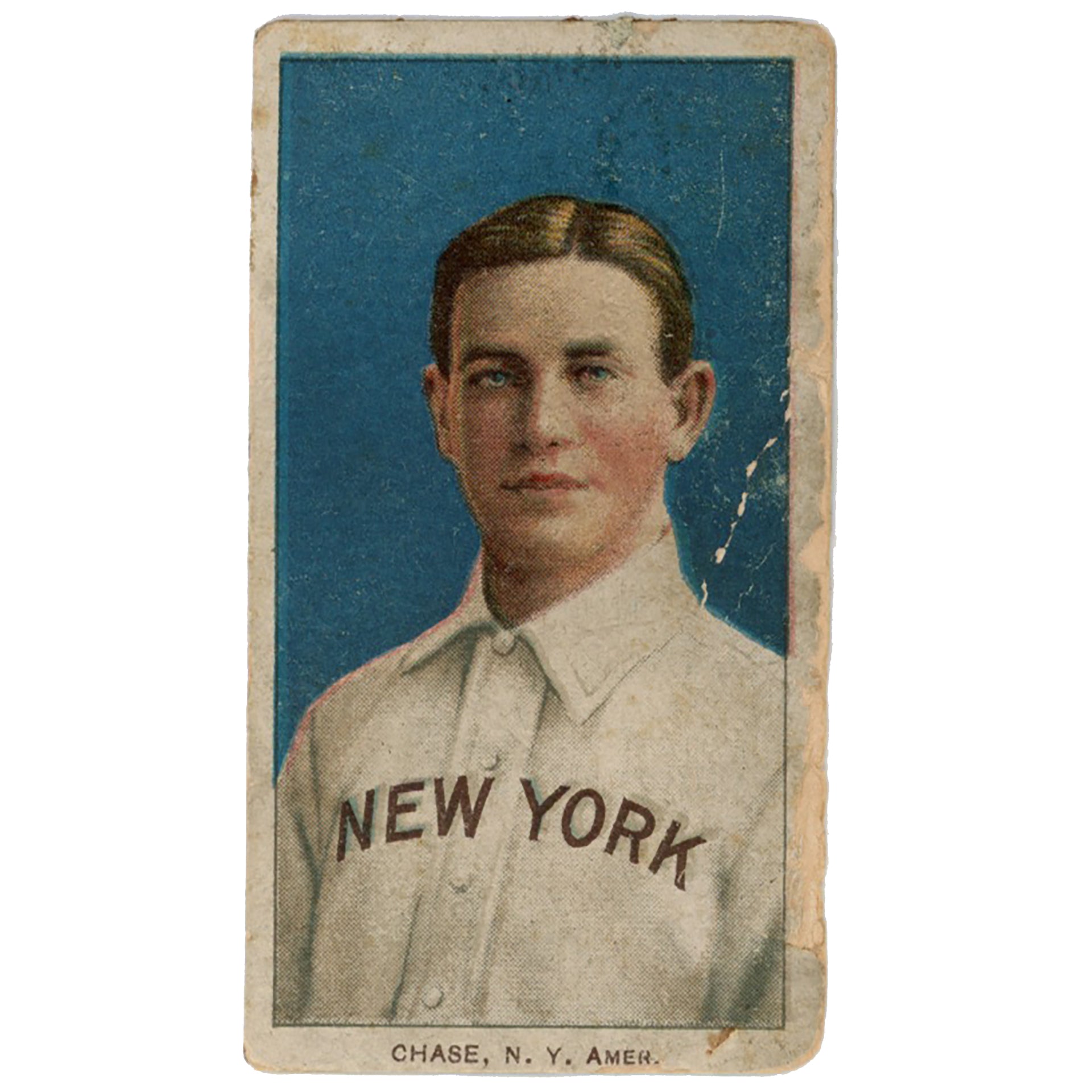 1909-11 T206 Hal Chase Blue Portrait Sweet Caporal - Raw