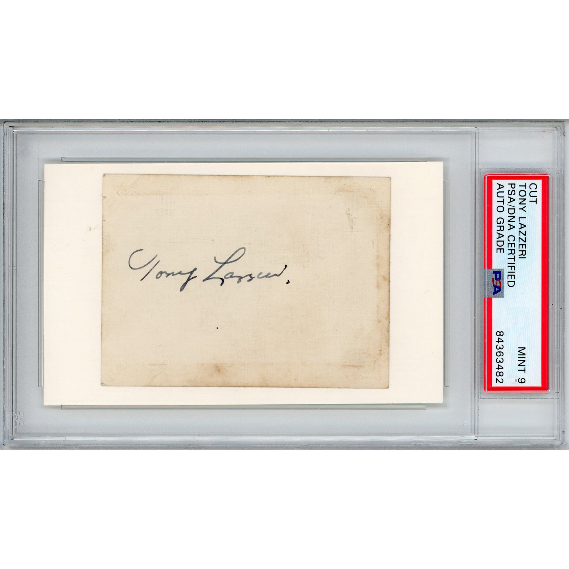 Tony Lazzeri Signed Cut (PSA/DNA) - Auto Grade 9