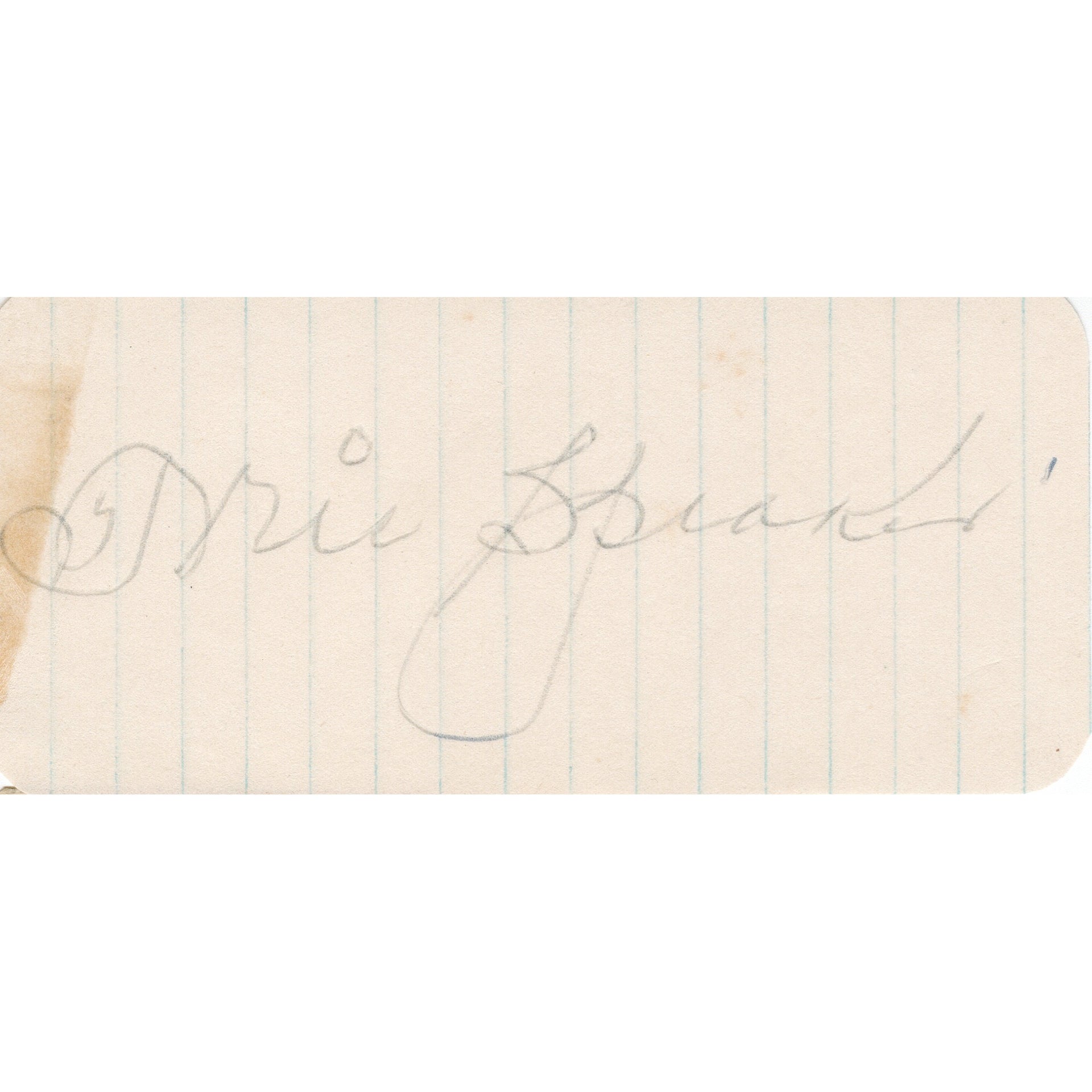 Tris Speaker Lined Pape Cut (JSA)