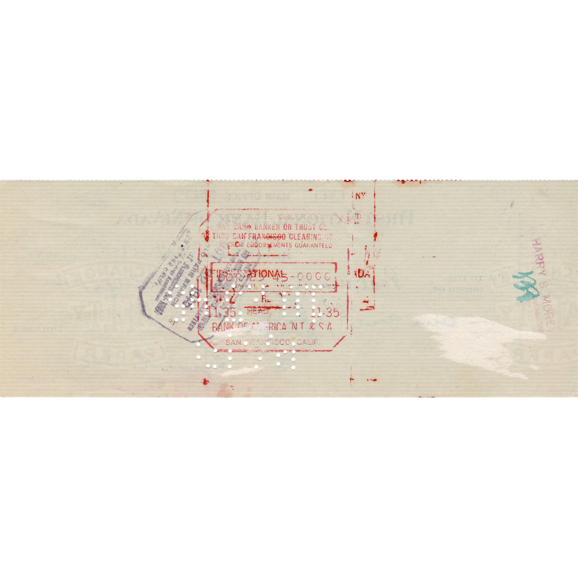 Ty Cobb Signed "Tyrus R. Cobb" Bank Check (Beckett)