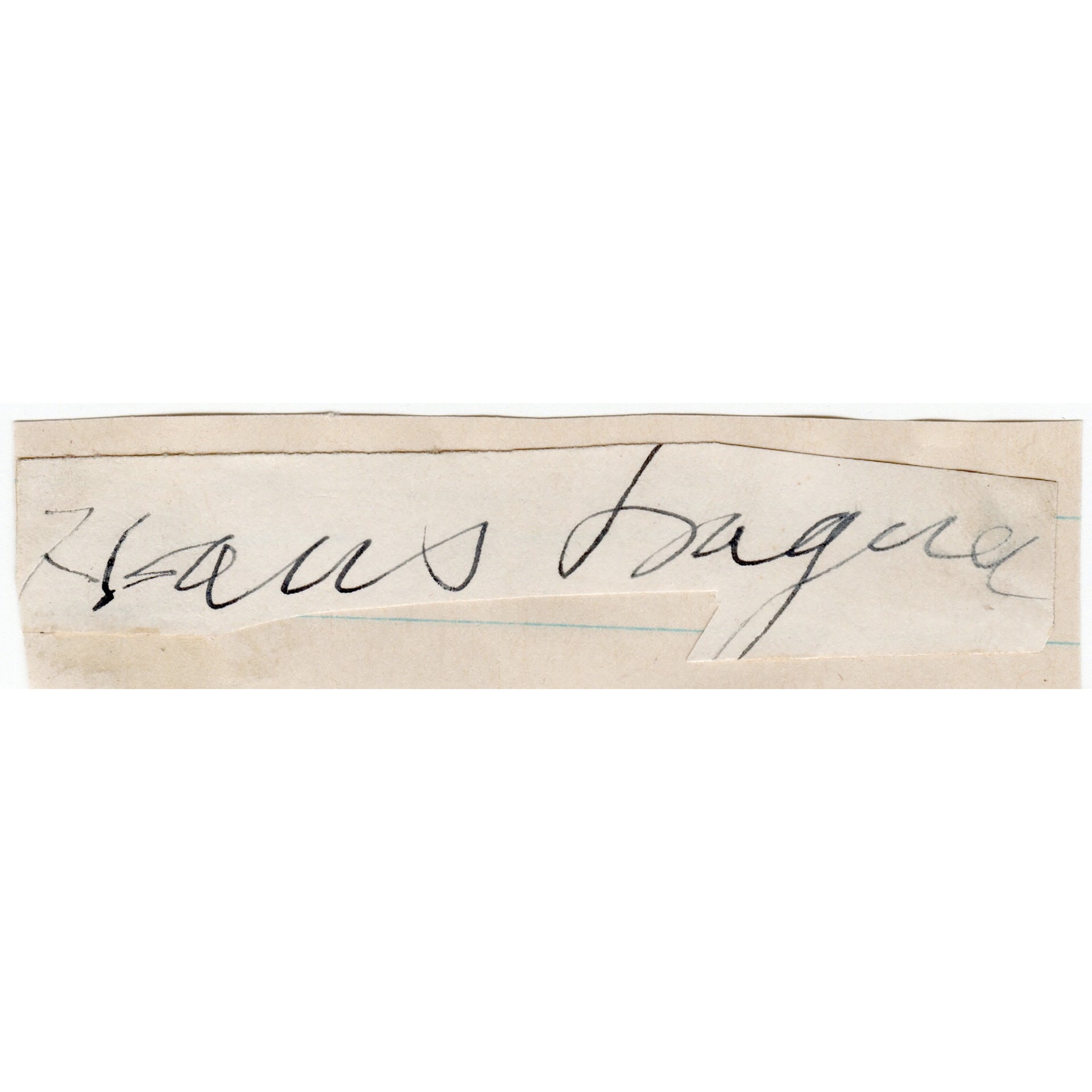 Honus Wagner Signed Lined Cut (PSA/DNA)