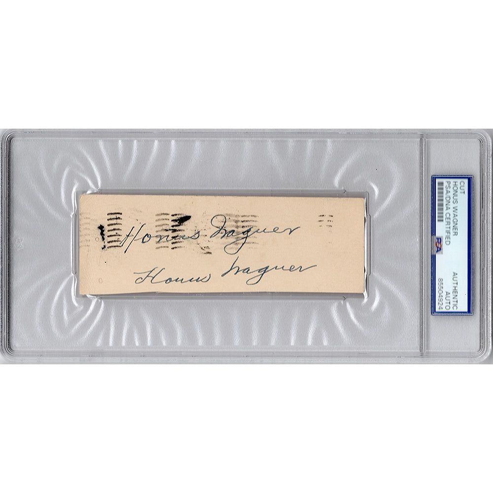 Honus Wagner Double Signed Cut Page (PSA/DNA)
