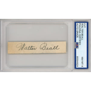 Walter Beall Signed Cut (PSA/DNA) - Auto Grade NM-MT 8