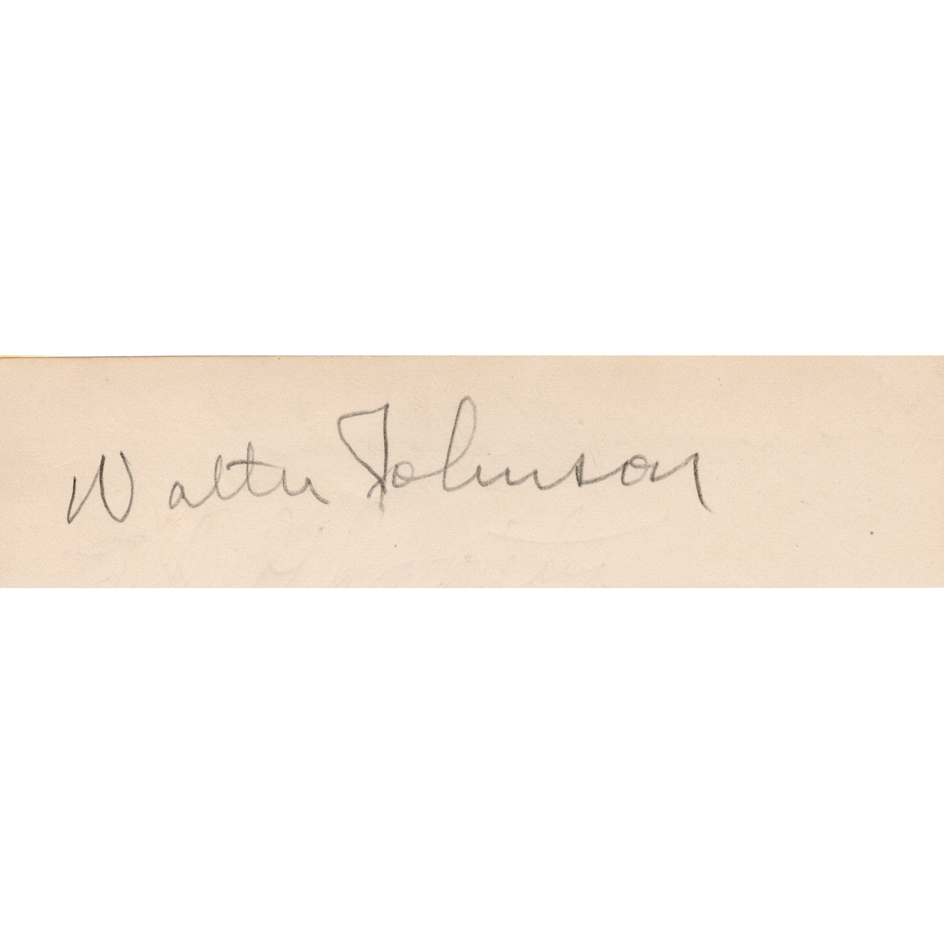 Walter Johnson Signed Cut (JSA)