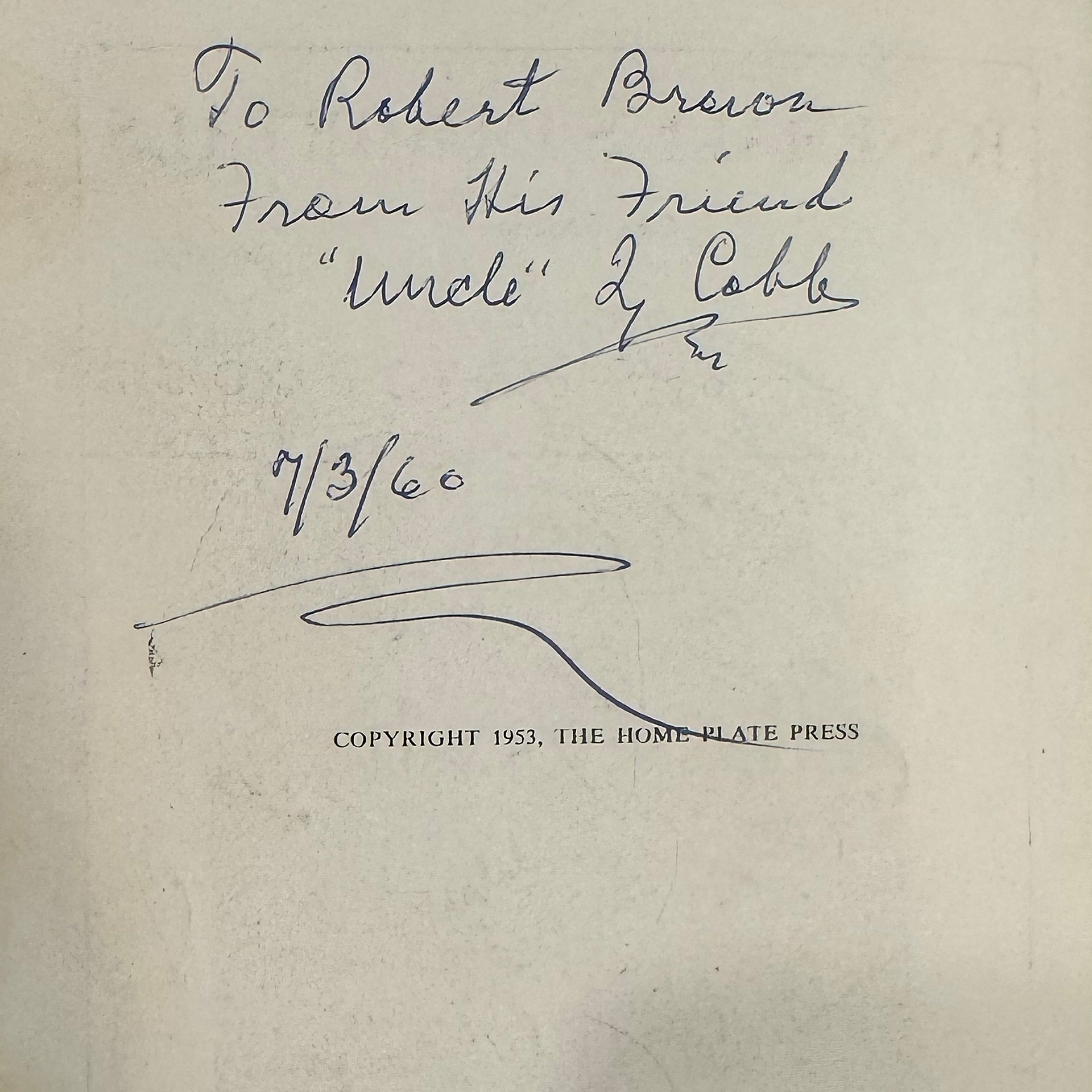 Ty Cobb Signed Baseball Immortals Booklet (PSA/DNA)